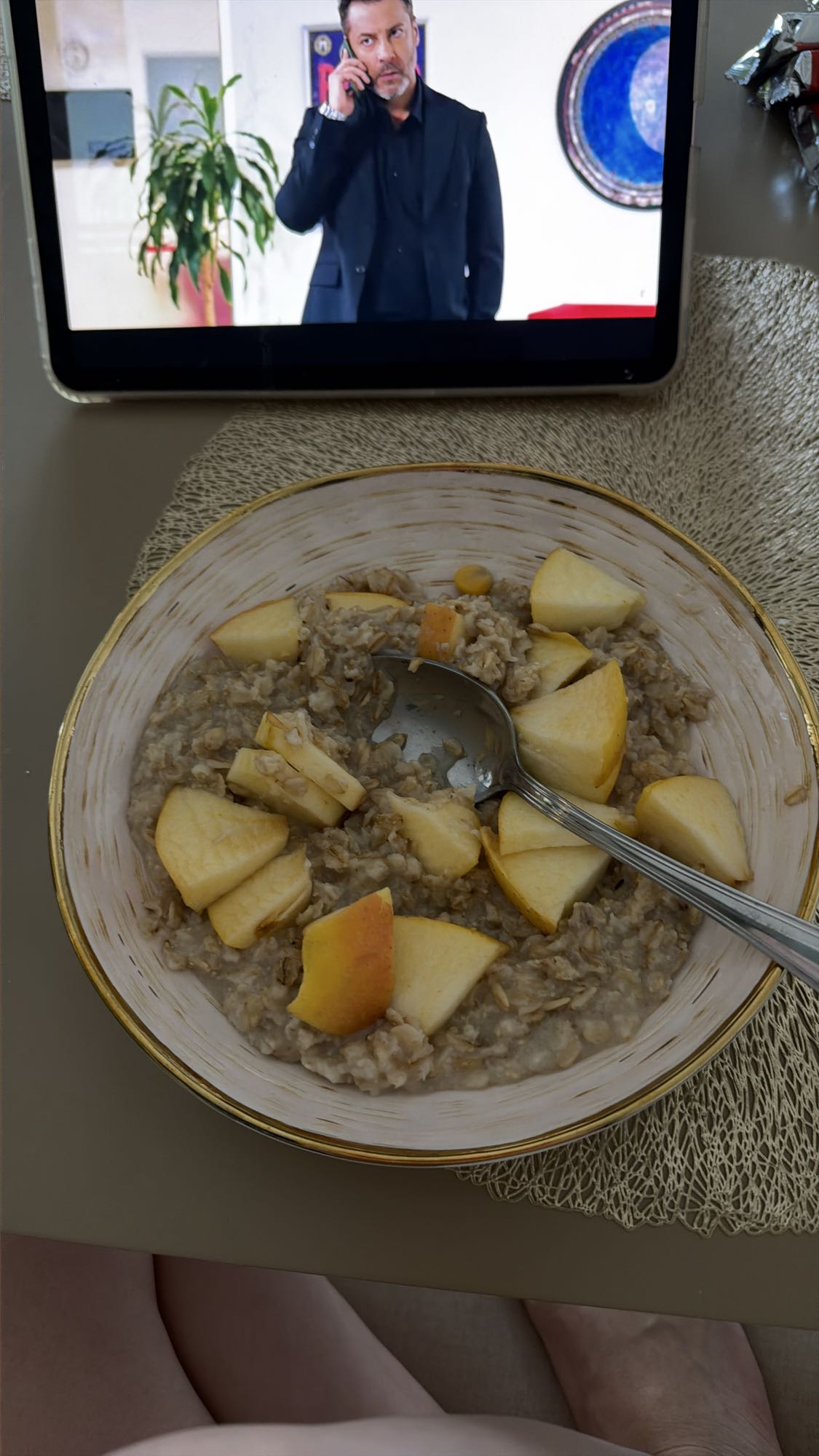 овсянка с яблоком