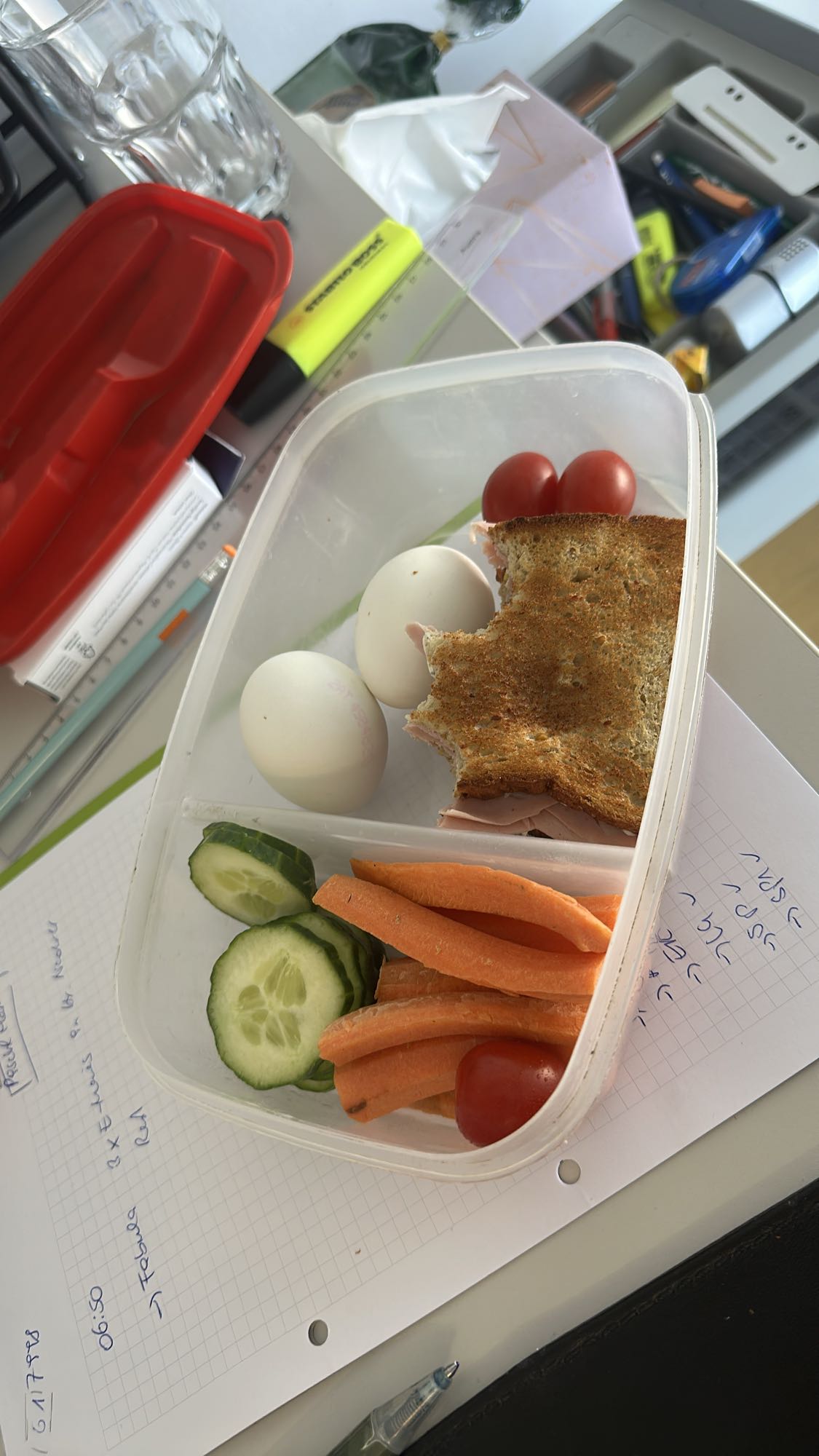 Ei-Gemüse-Sandwich Snack