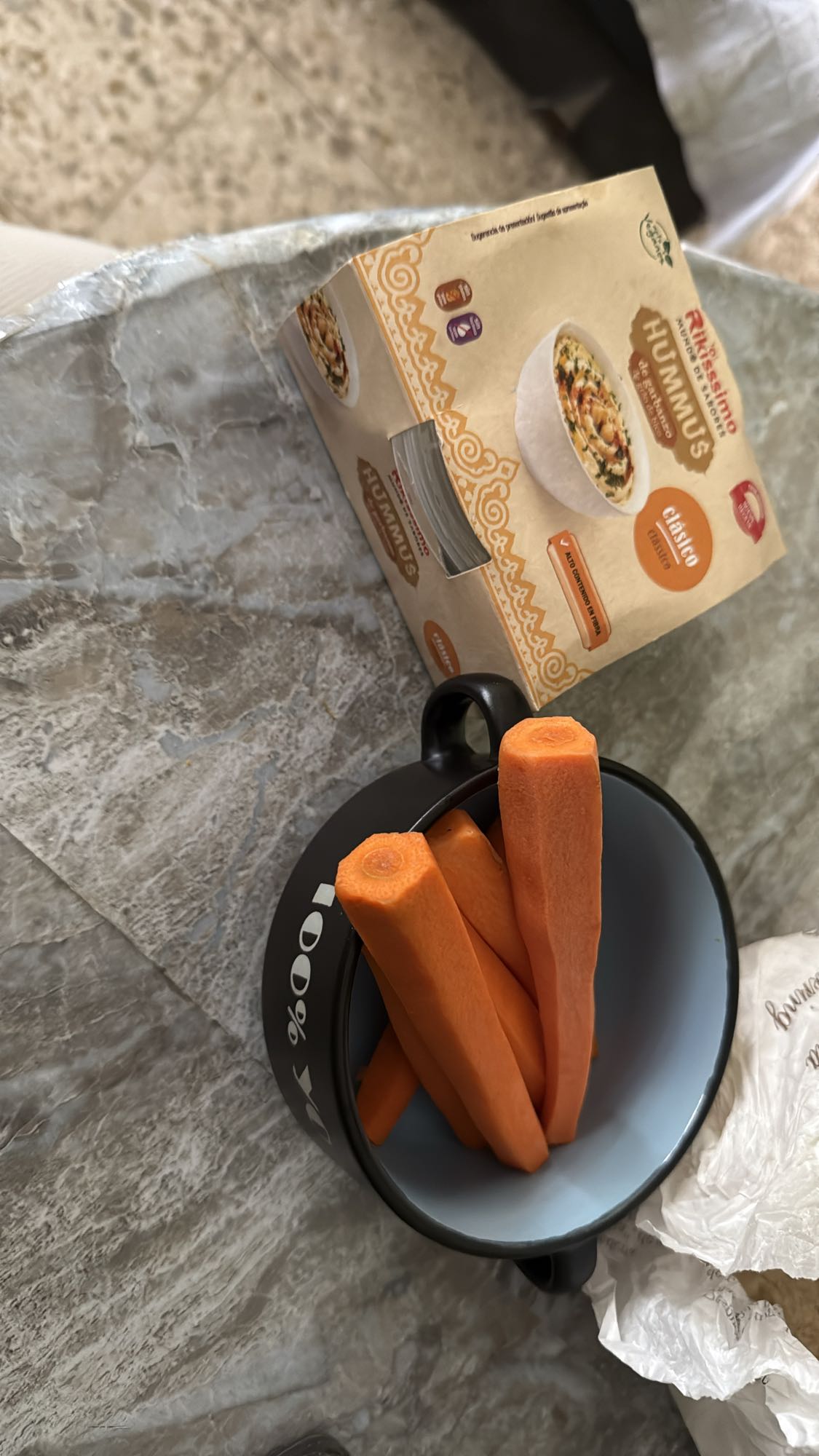 Zanahorias con hummus