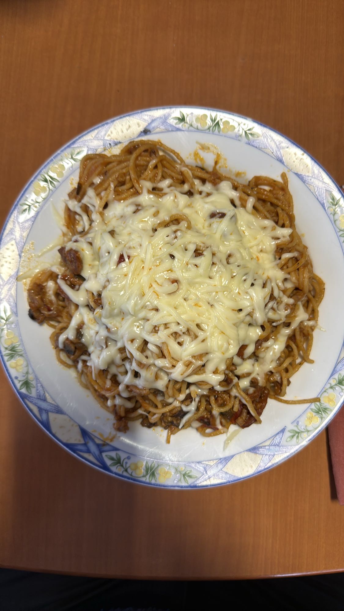 espaguetis con queso