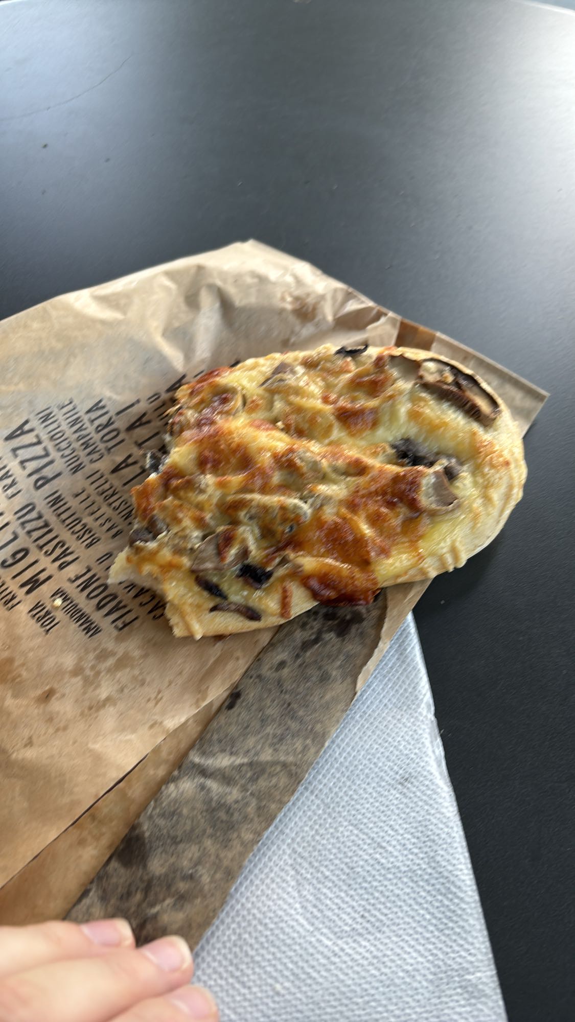 Mini pizza champignons