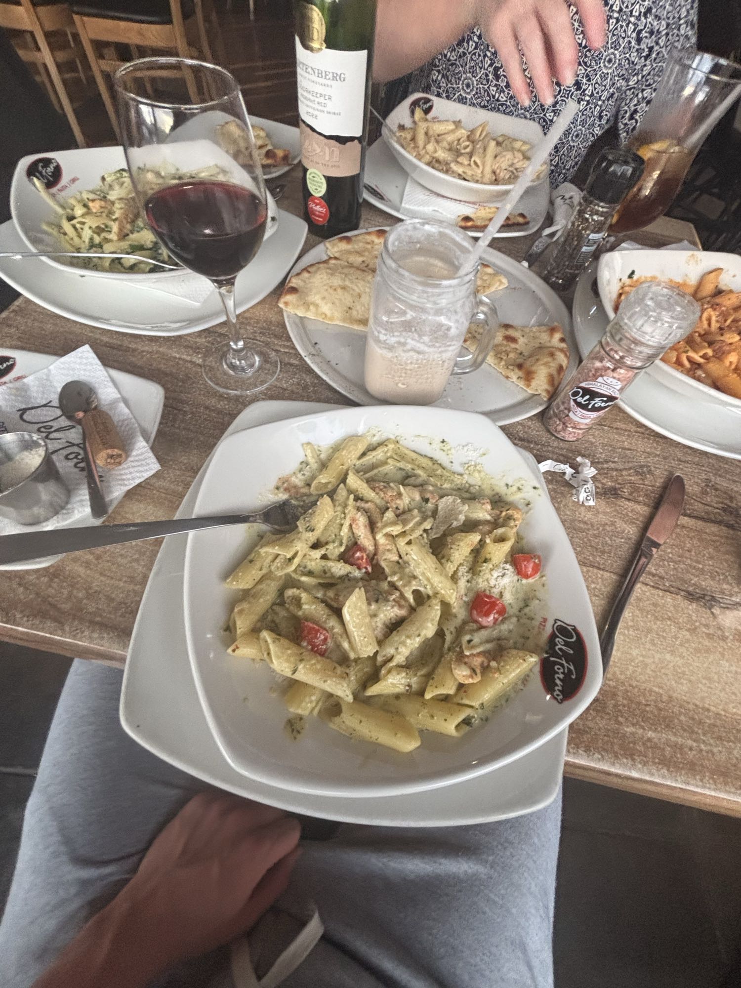 Chicken pesto penne pasta