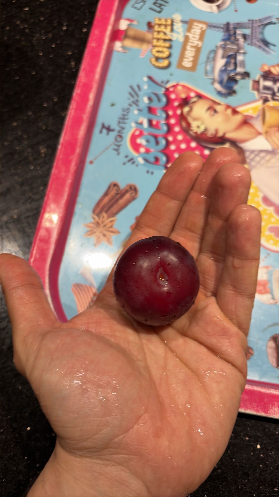 Fresh plum snack