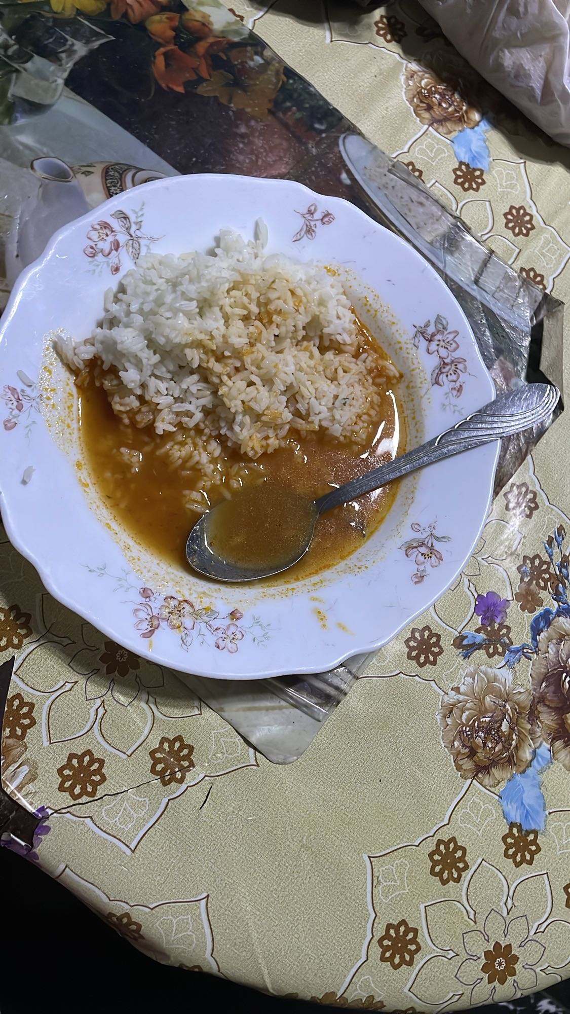 Riz avec sauce