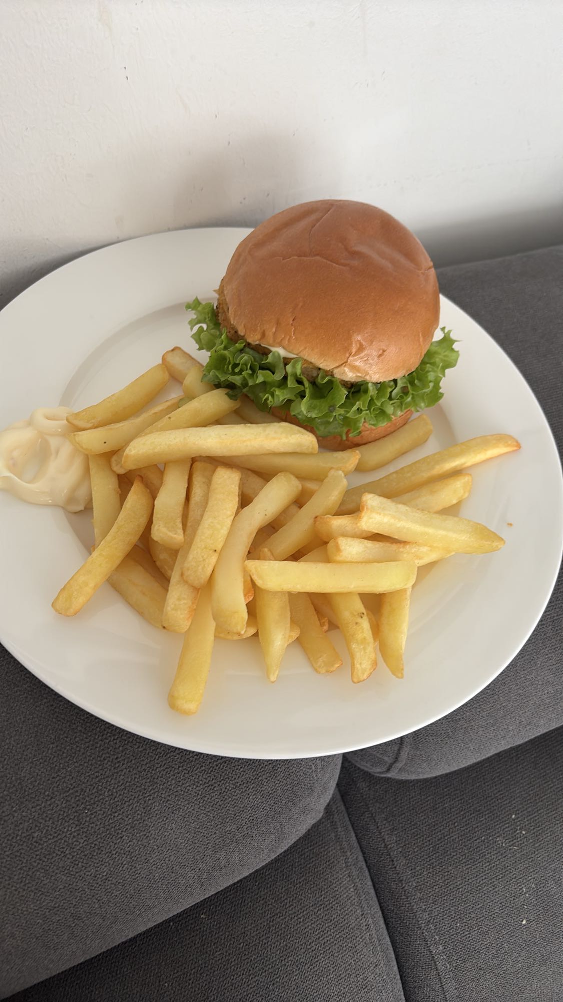 Burger mit Pommes