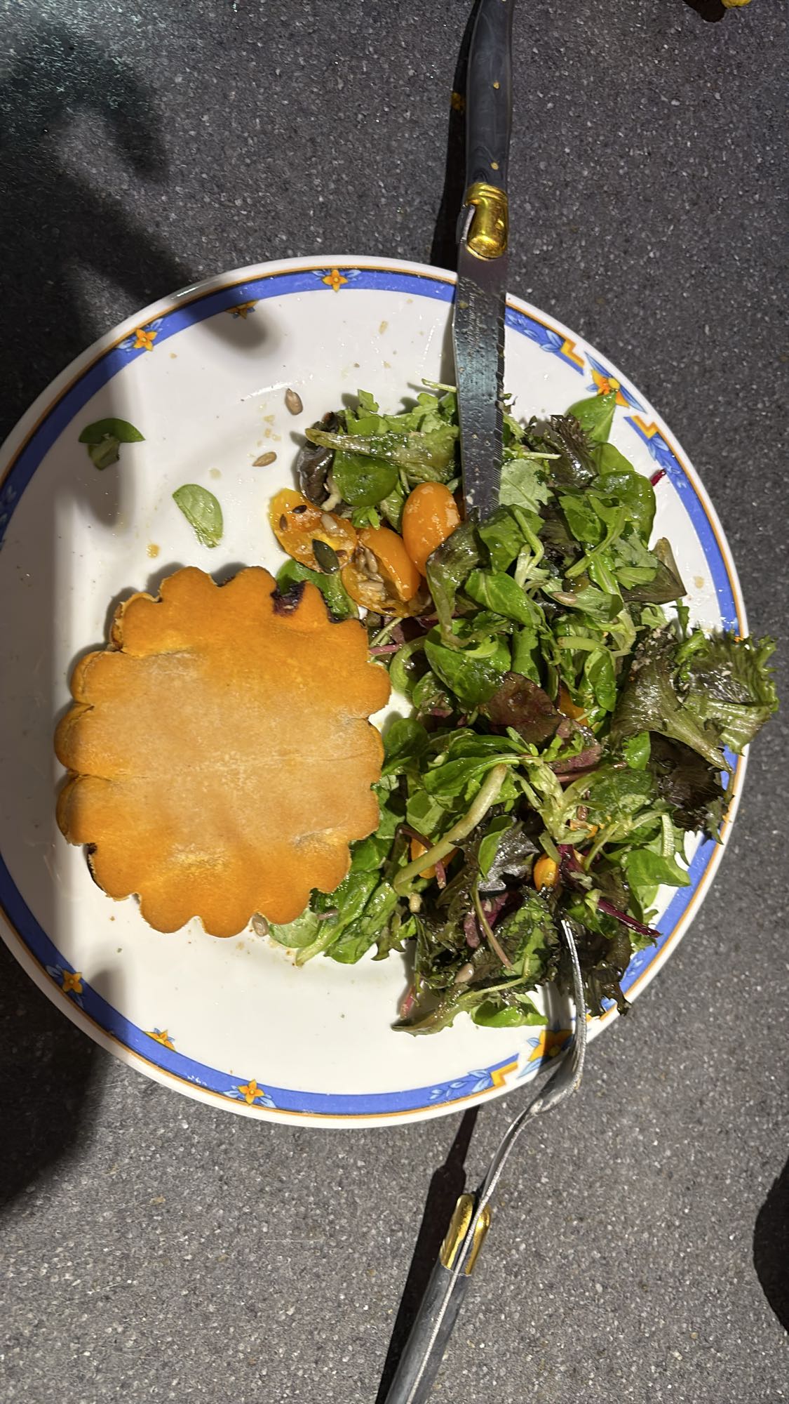 Tarte et salade verte