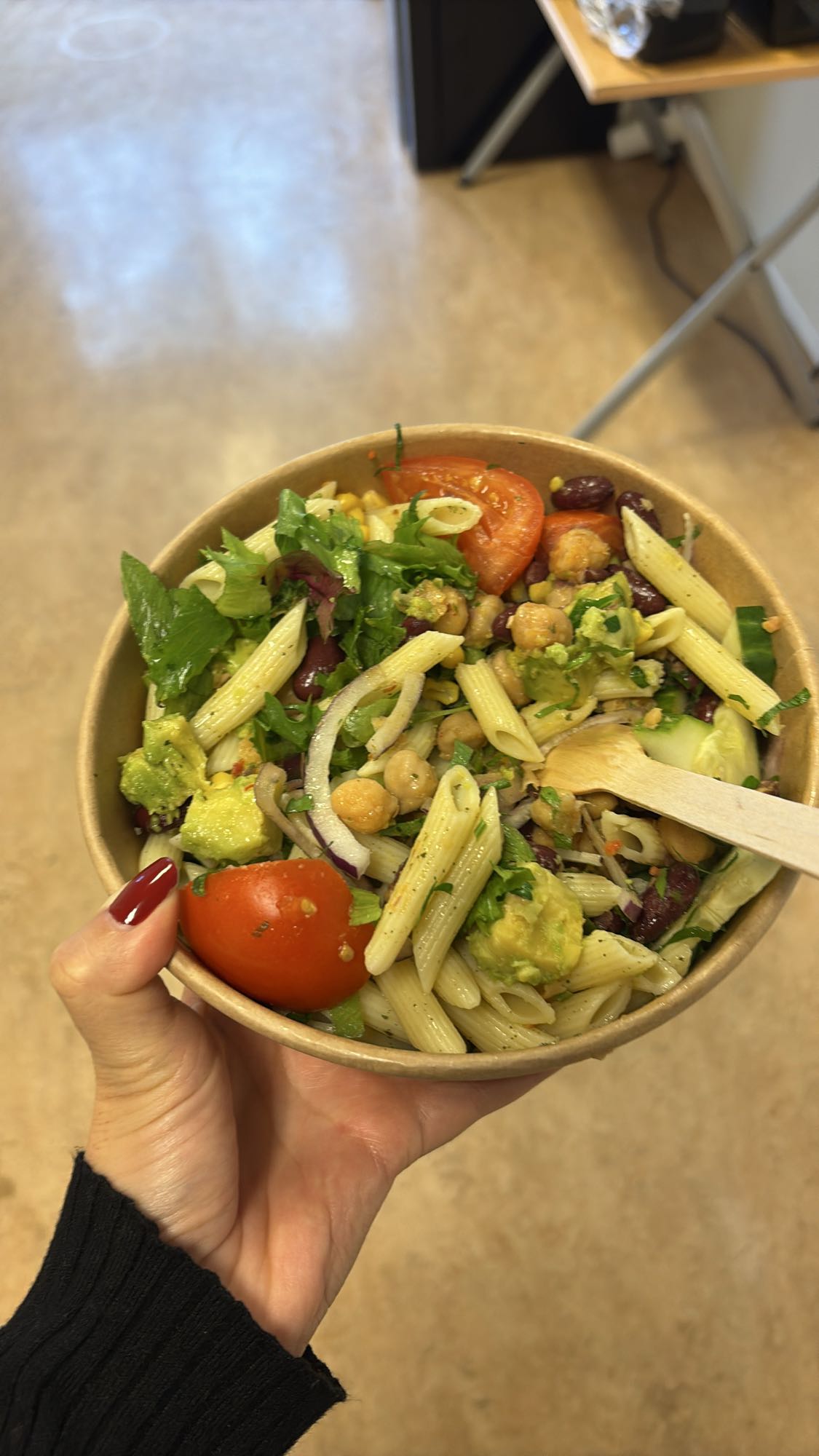 Pastasallad med grönsaker