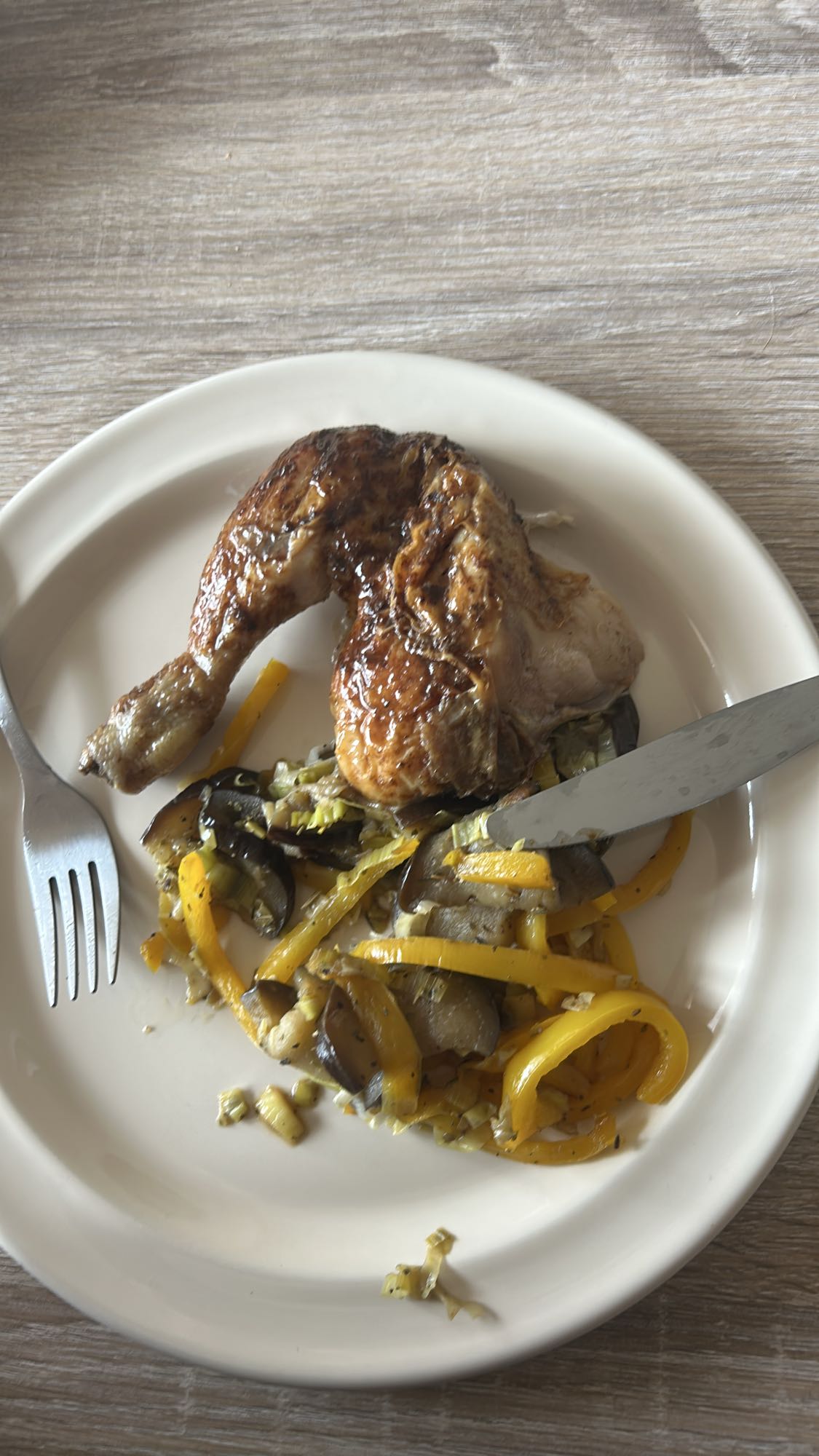 Poulet et légumes sautés