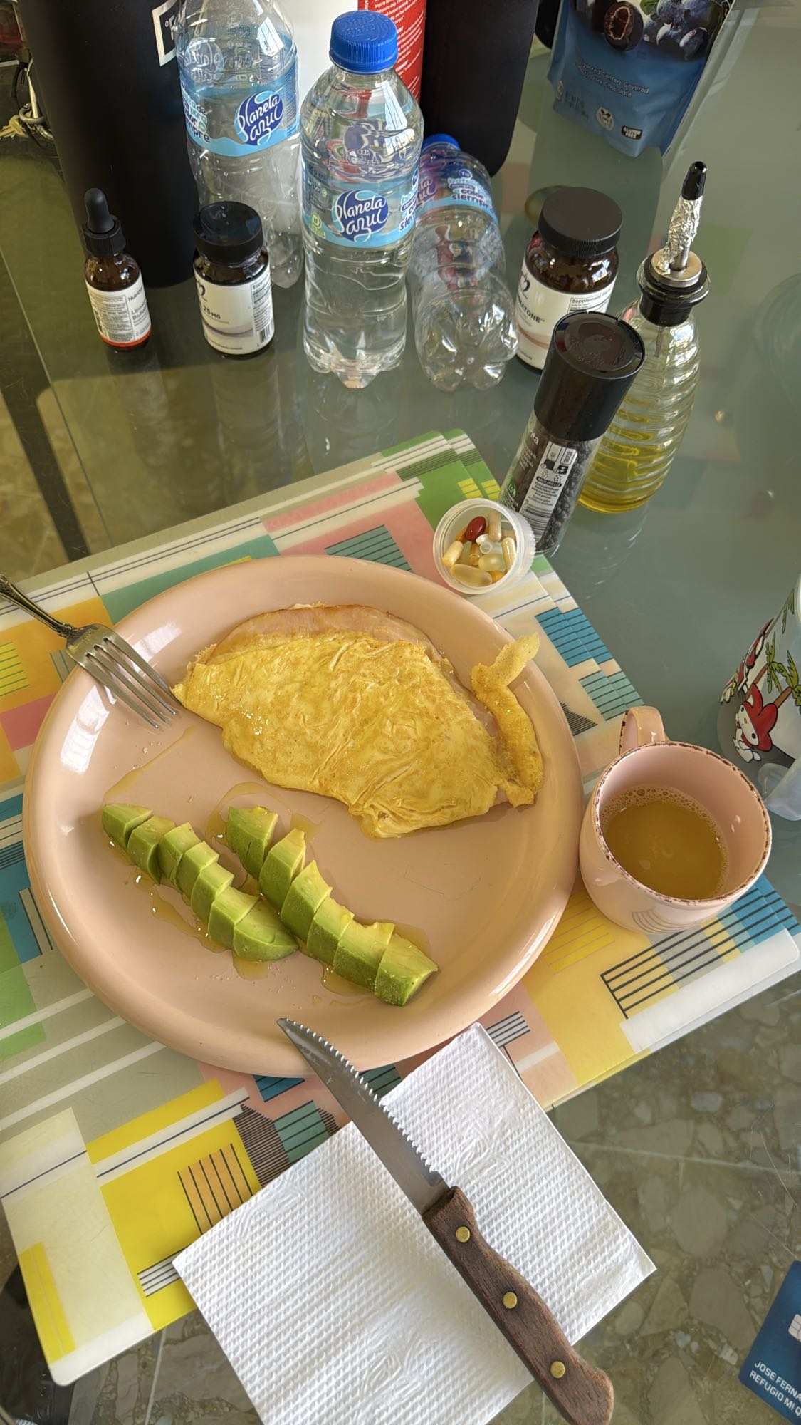 Omelette con aguacate