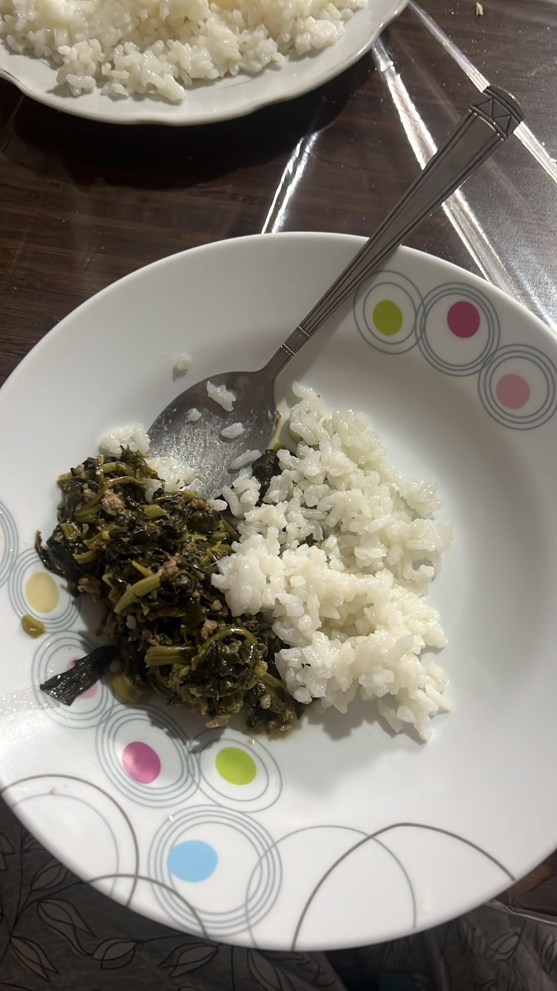 Rice with greens