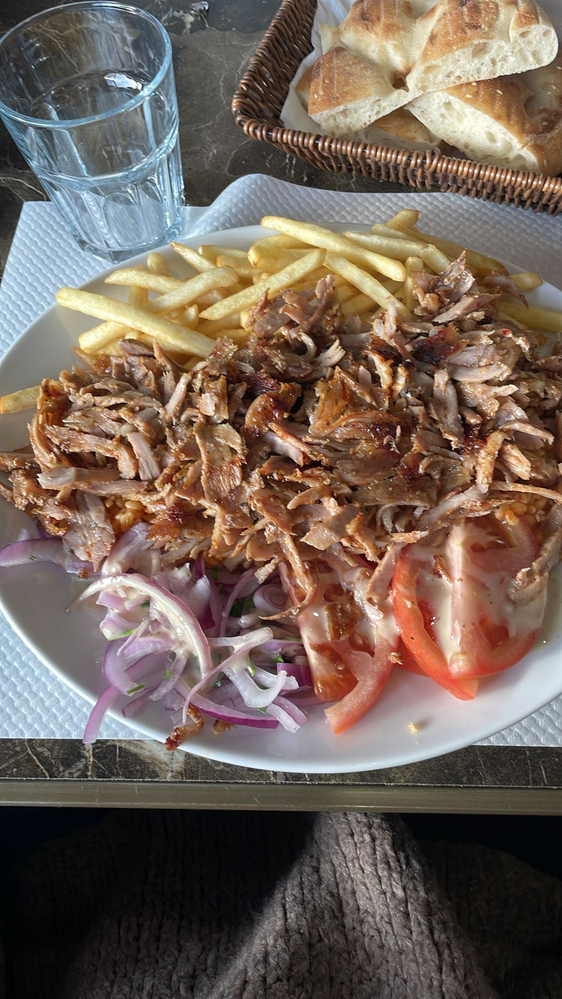 Assiette kebab frites