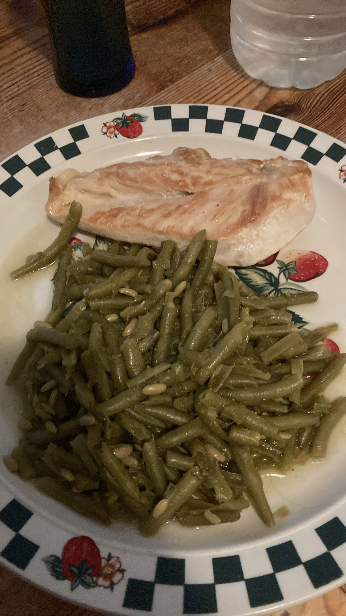 Poulet et haricots verts