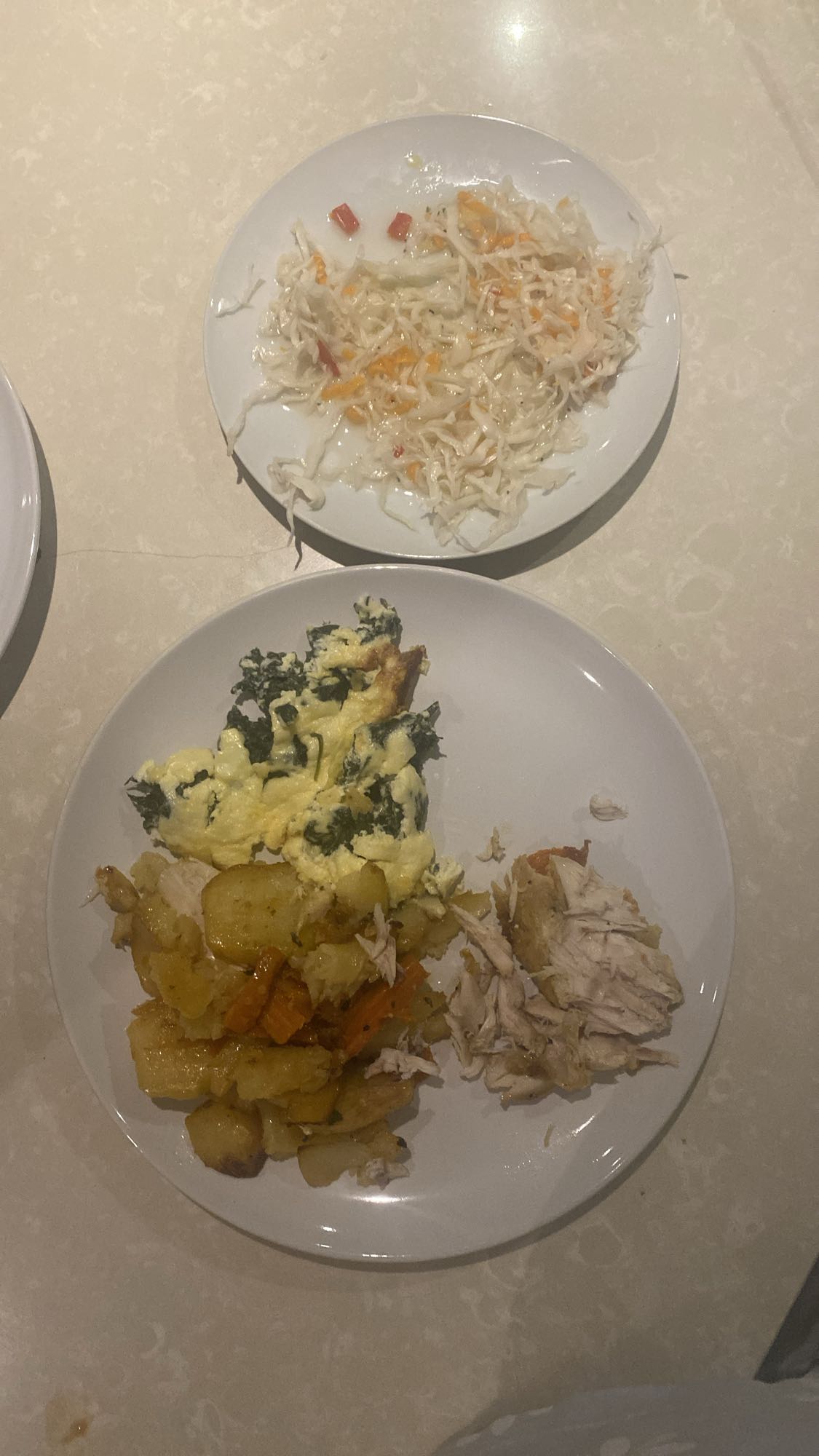 Kyckling med potatis och sallad