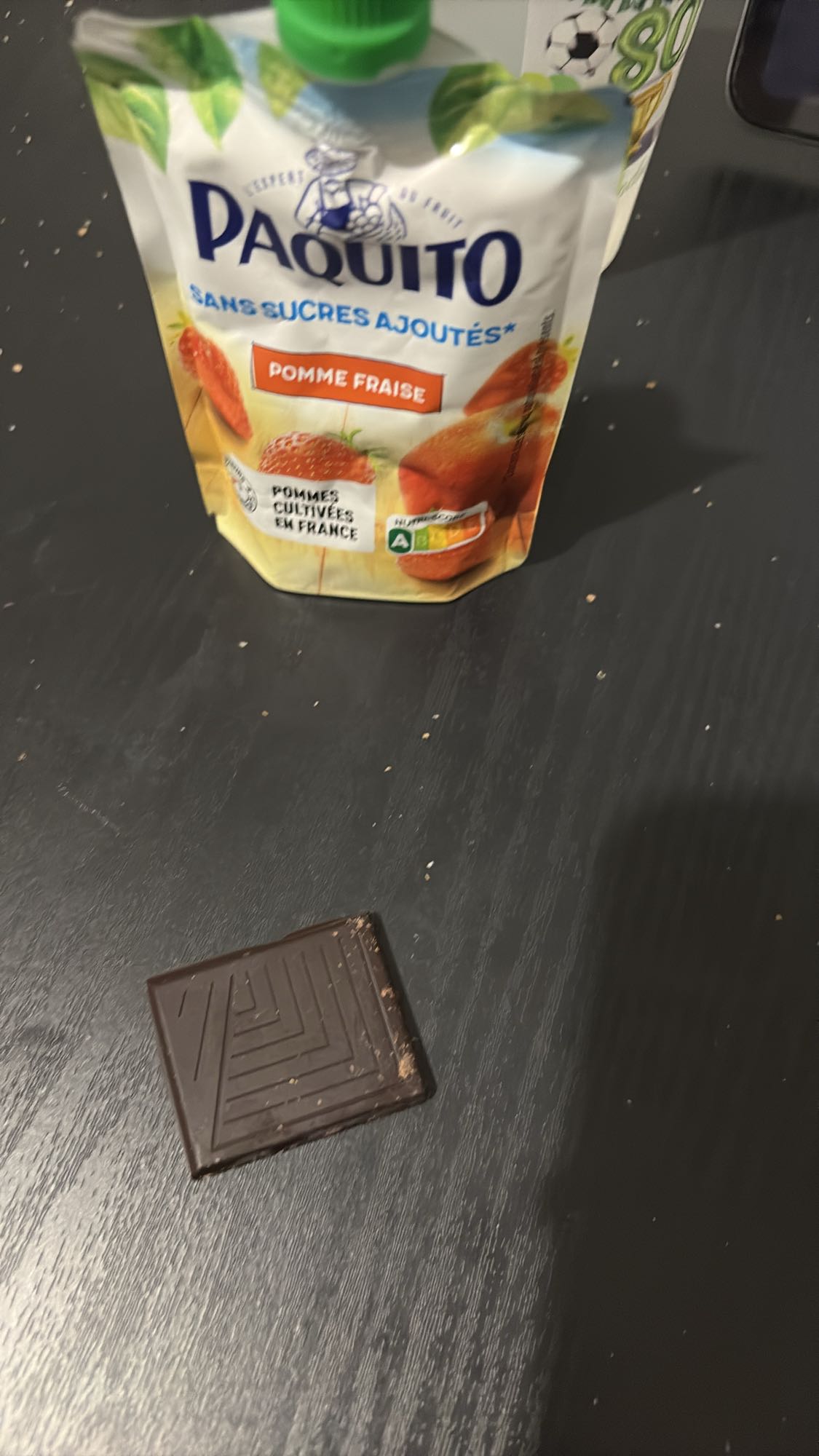 Compote et chocolat noir