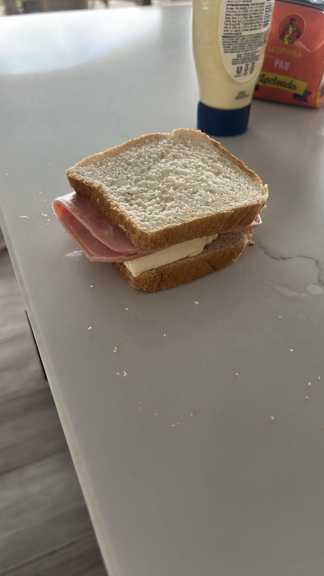 Sándwich de jamón y queso