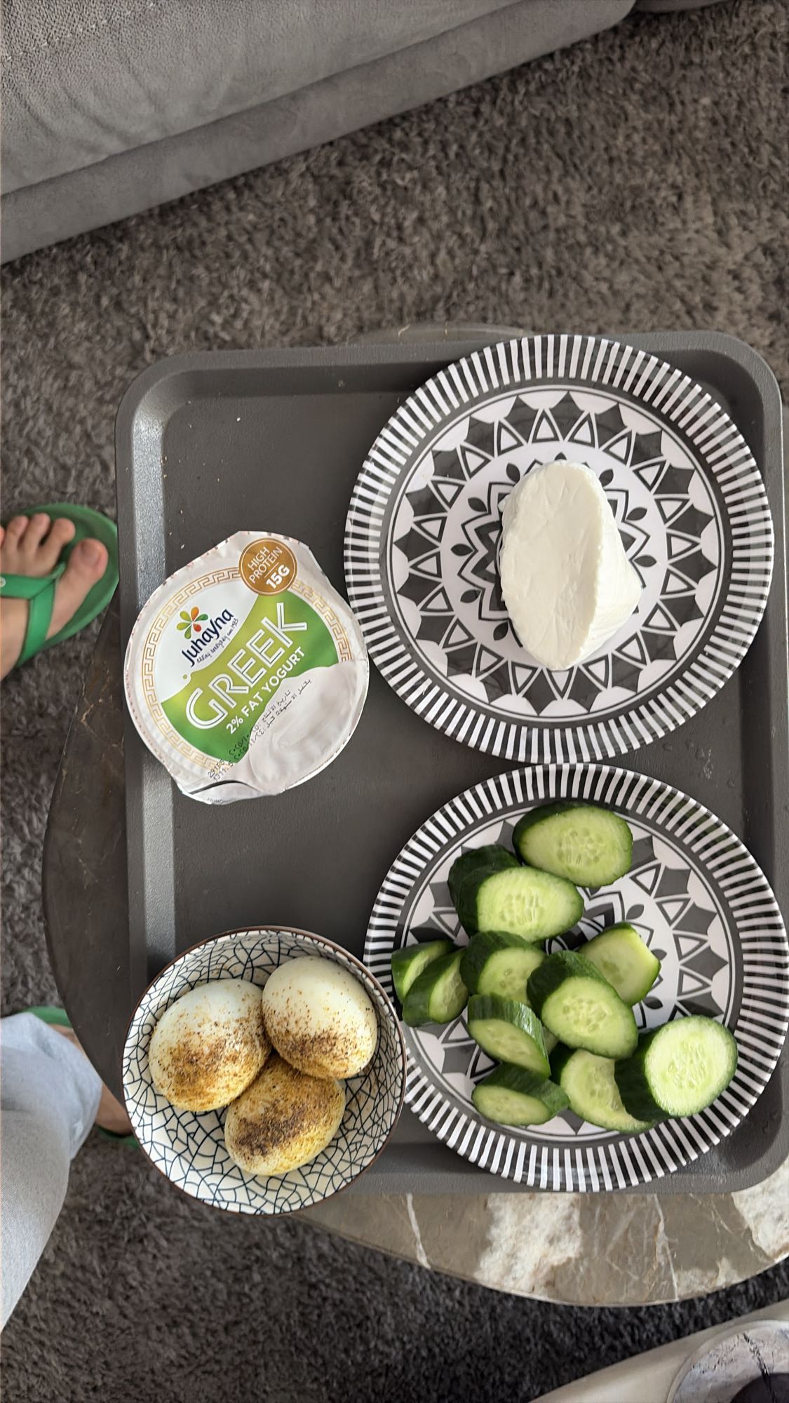 Eggs, Greek Yogurt, Cucumber
