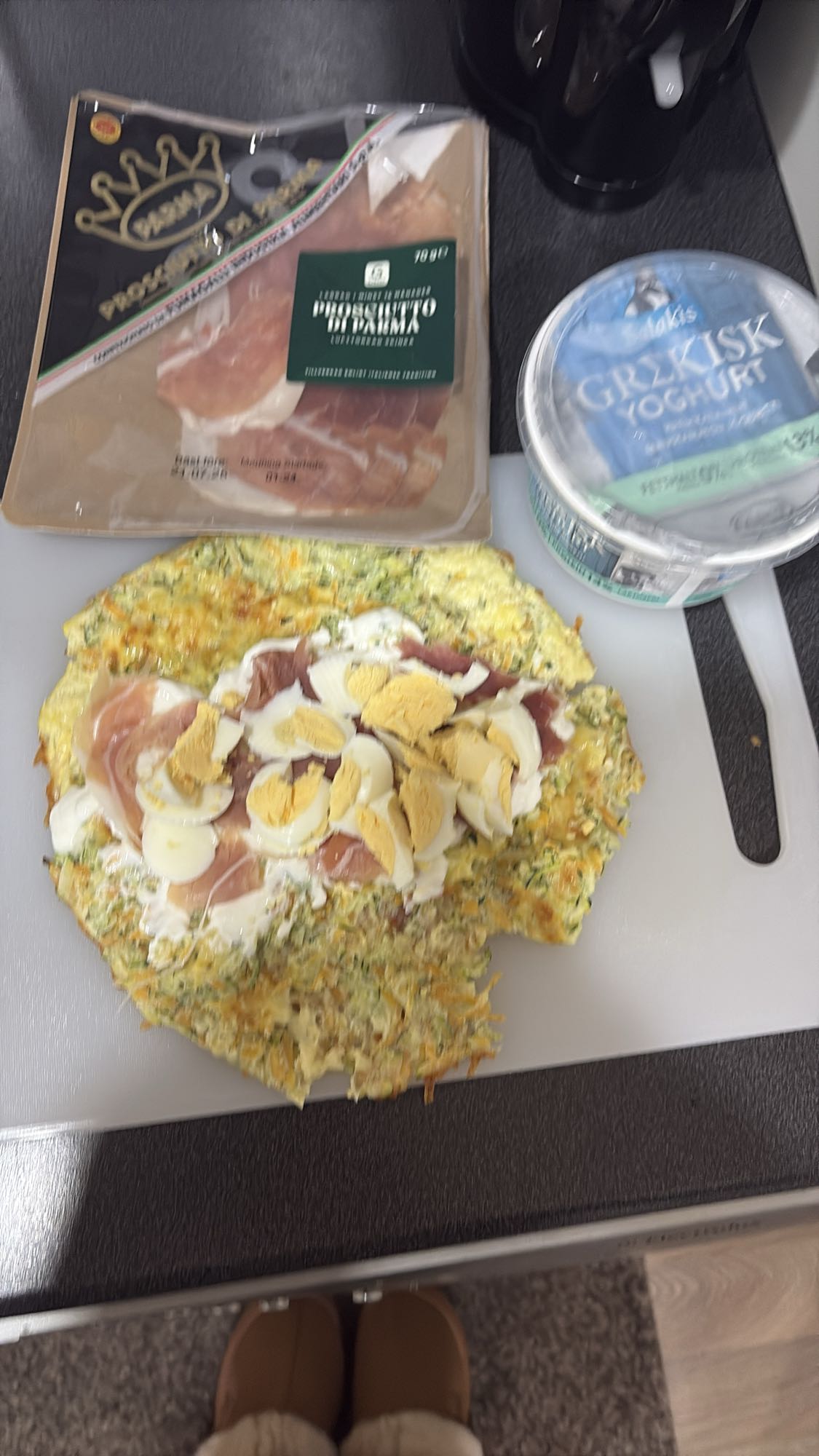 Omelett med skinke og egg