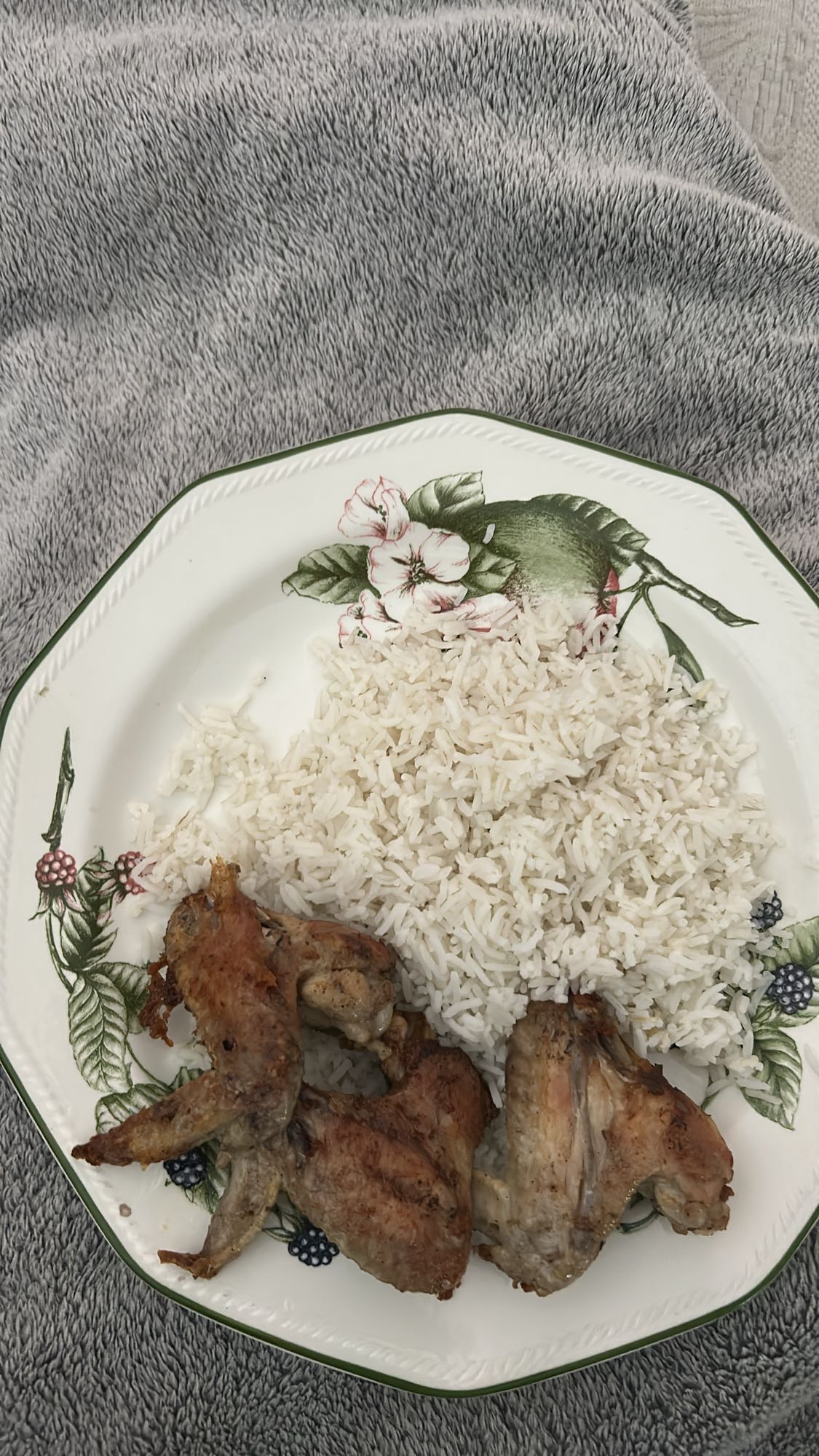 Riz et ailes de poulet