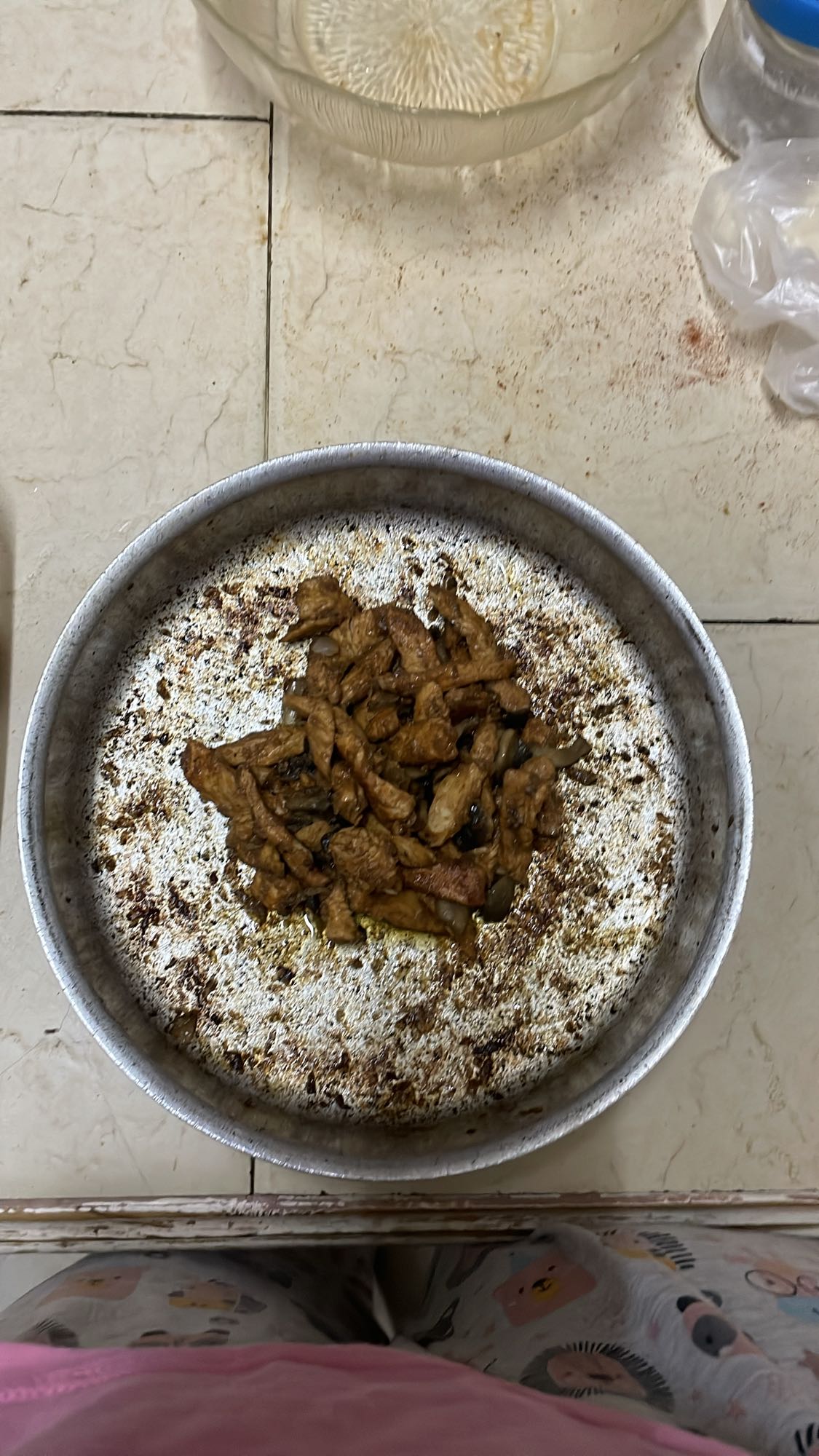 Stir-fried beef strips