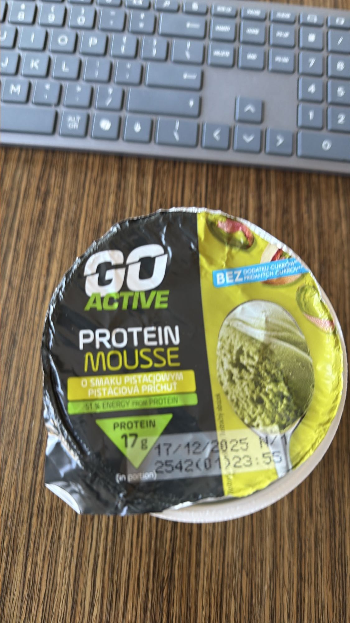 Mus pistacjowy proteinowy