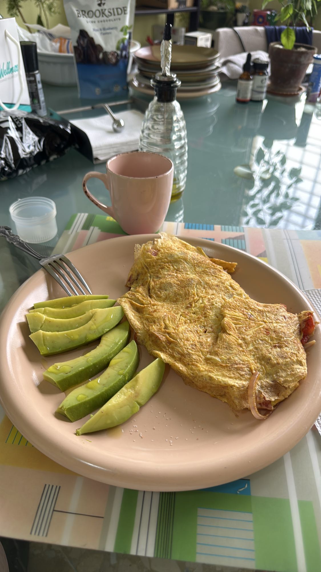 Omelette con aguacate