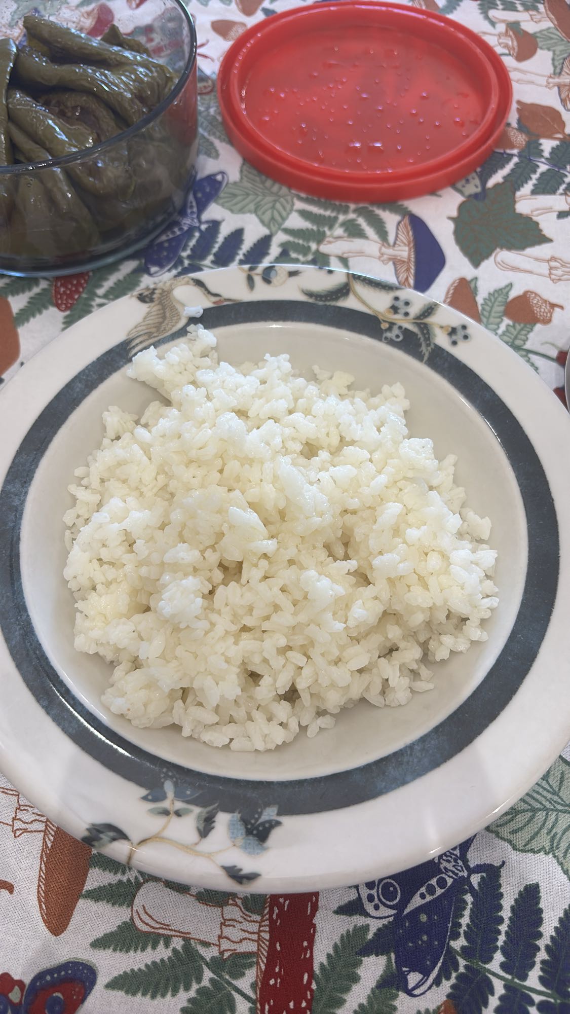 White rice with peppers