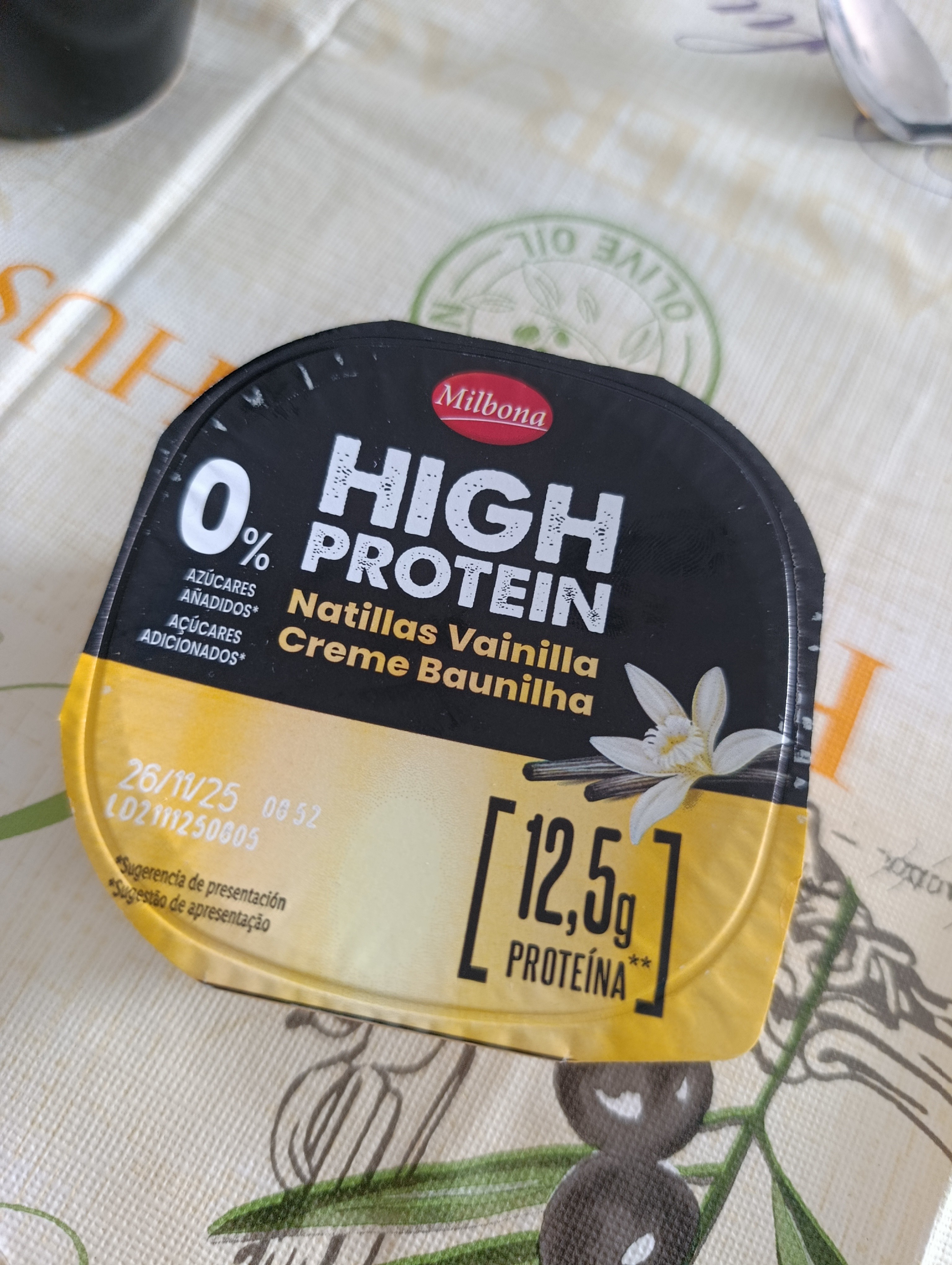 Natillas vainilla proteicas