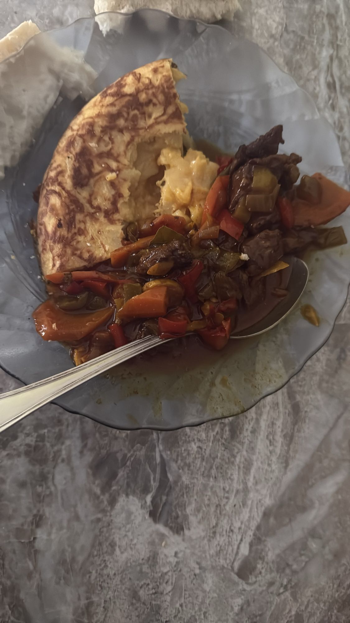 Tortilla con verduras