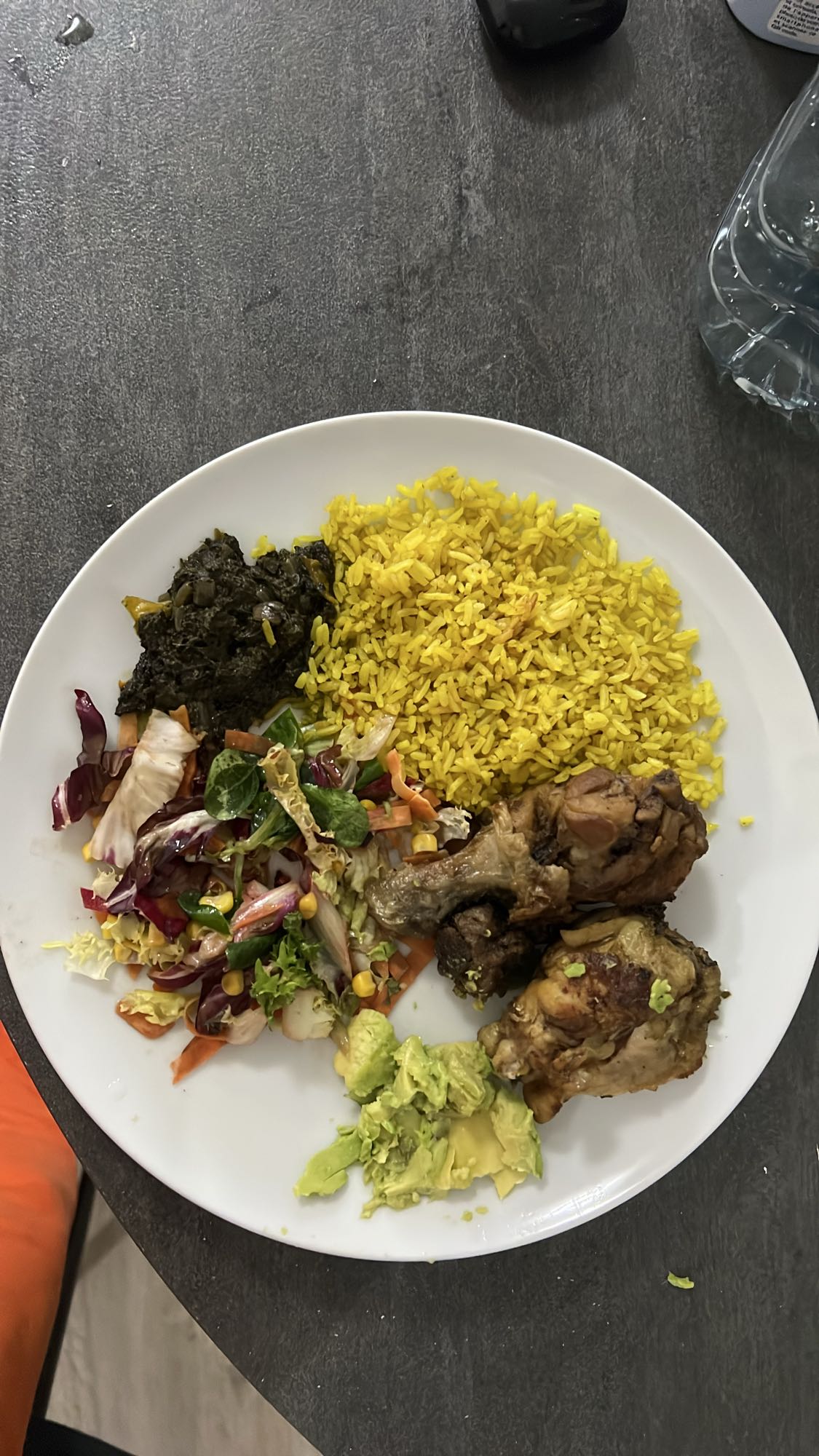 Poulet riz et légumes