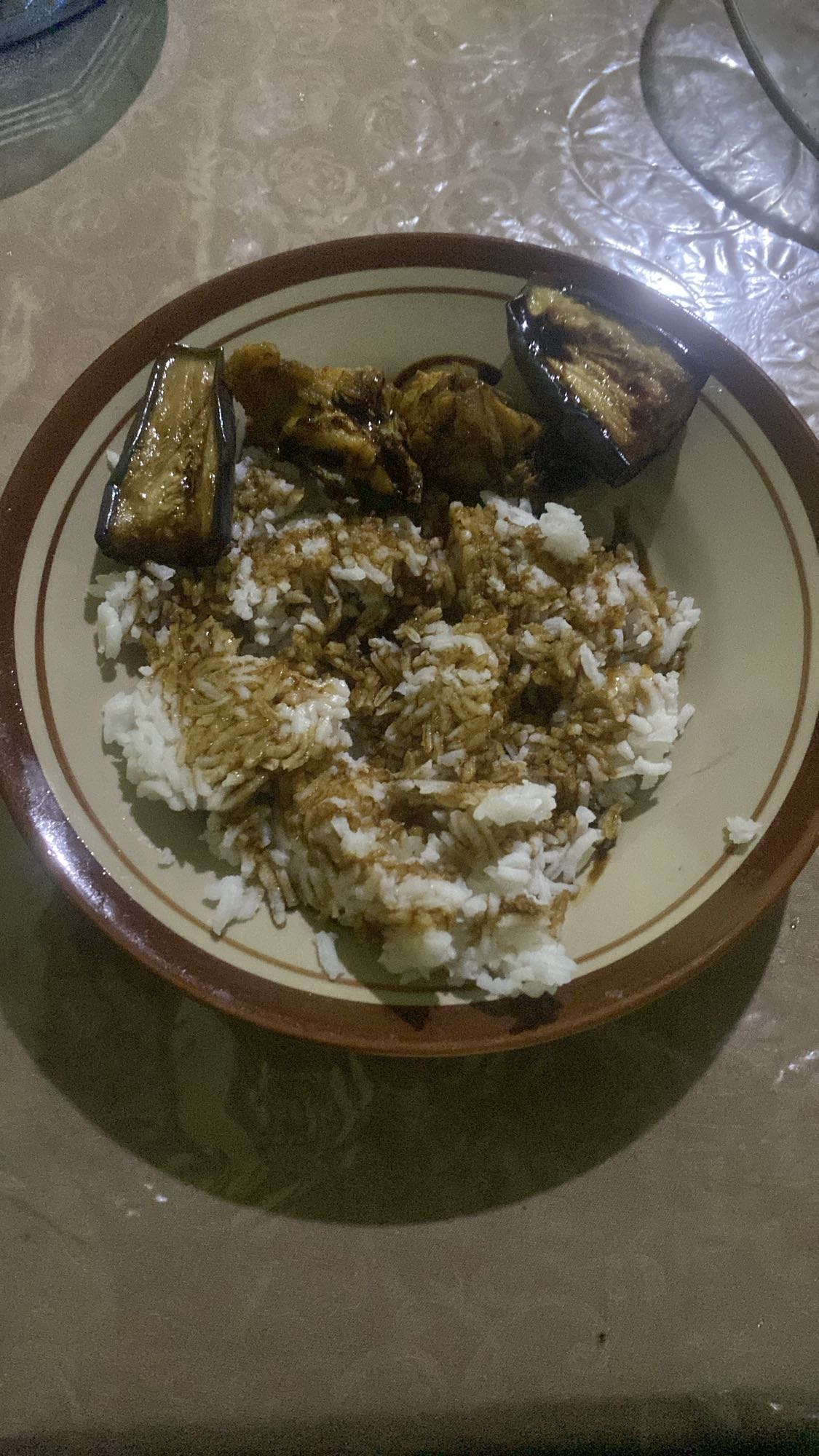 Nasi ayam terong kecap
