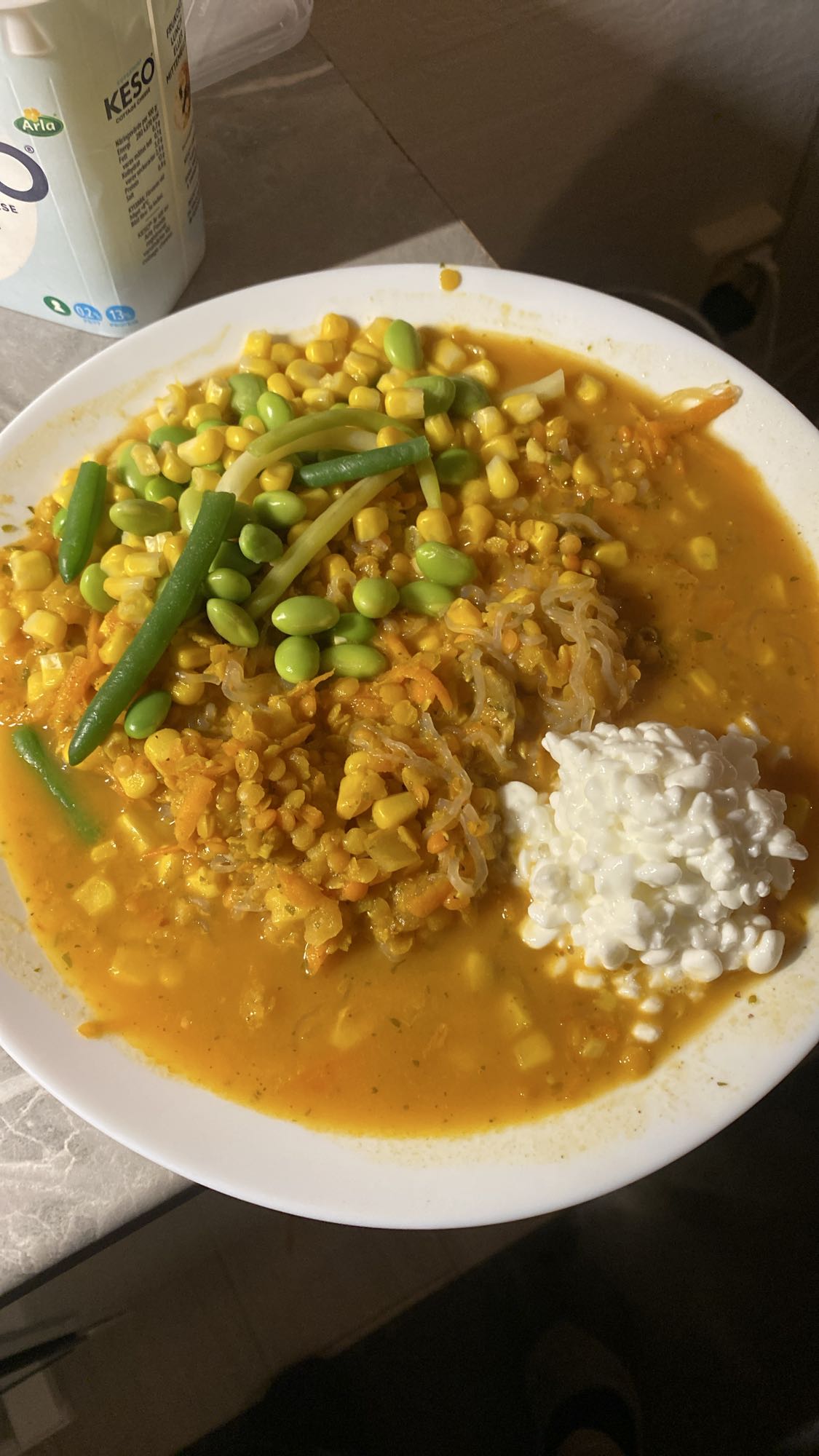 Linsgryta med grönsaker