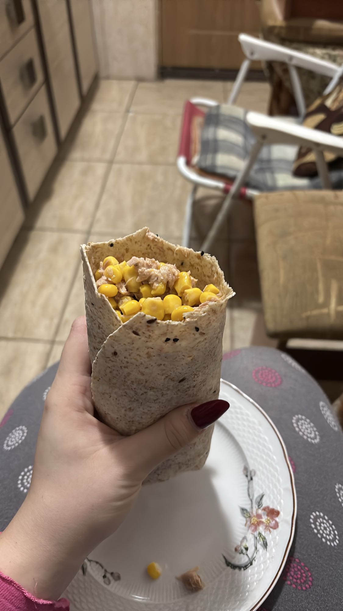 Wrap cu ton și porumb