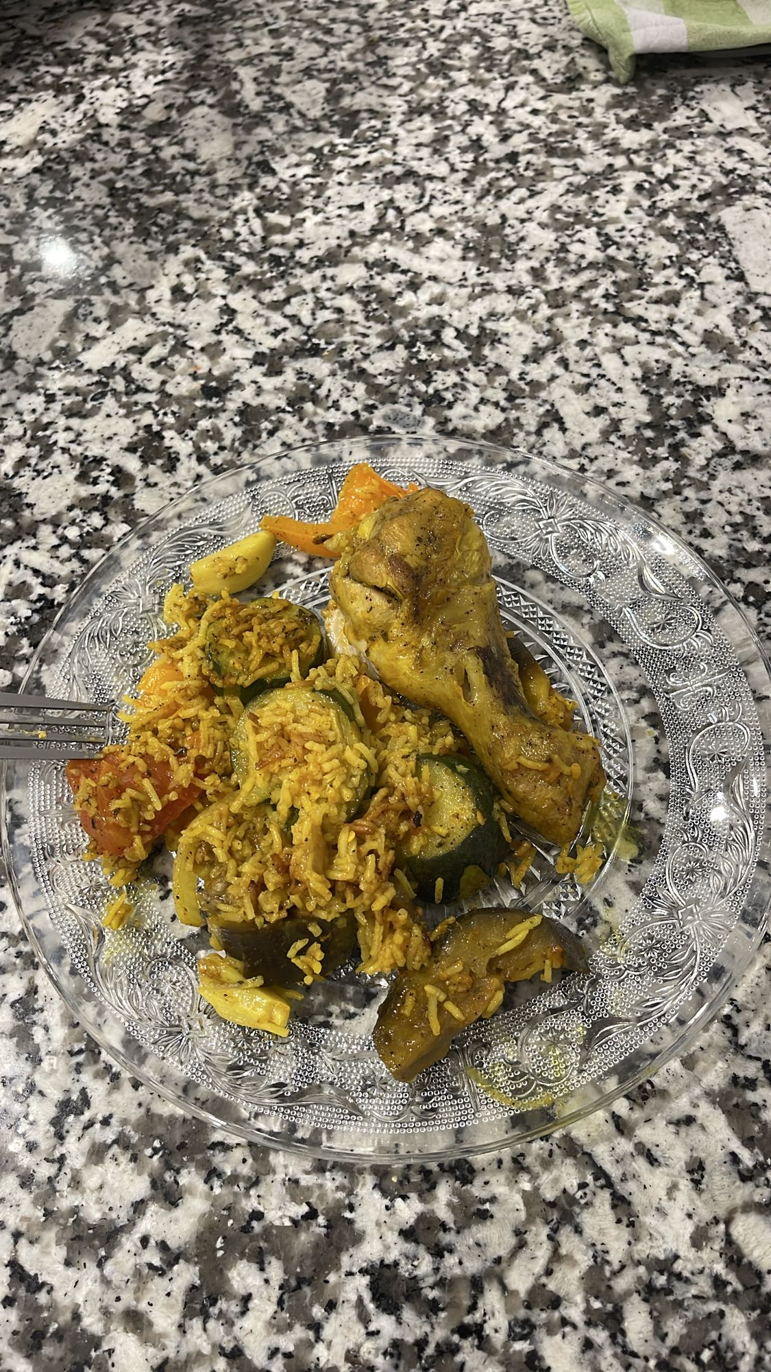 Poulet et riz aux légumes