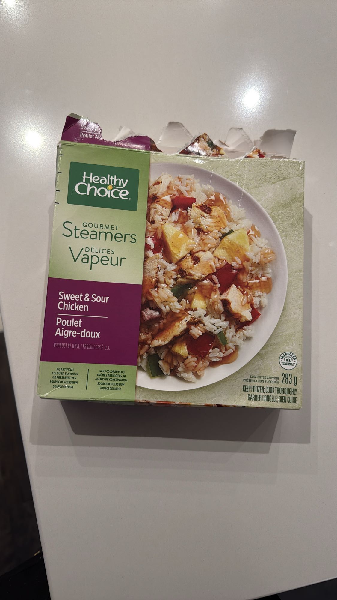 Poulet aigre-doux vapeur