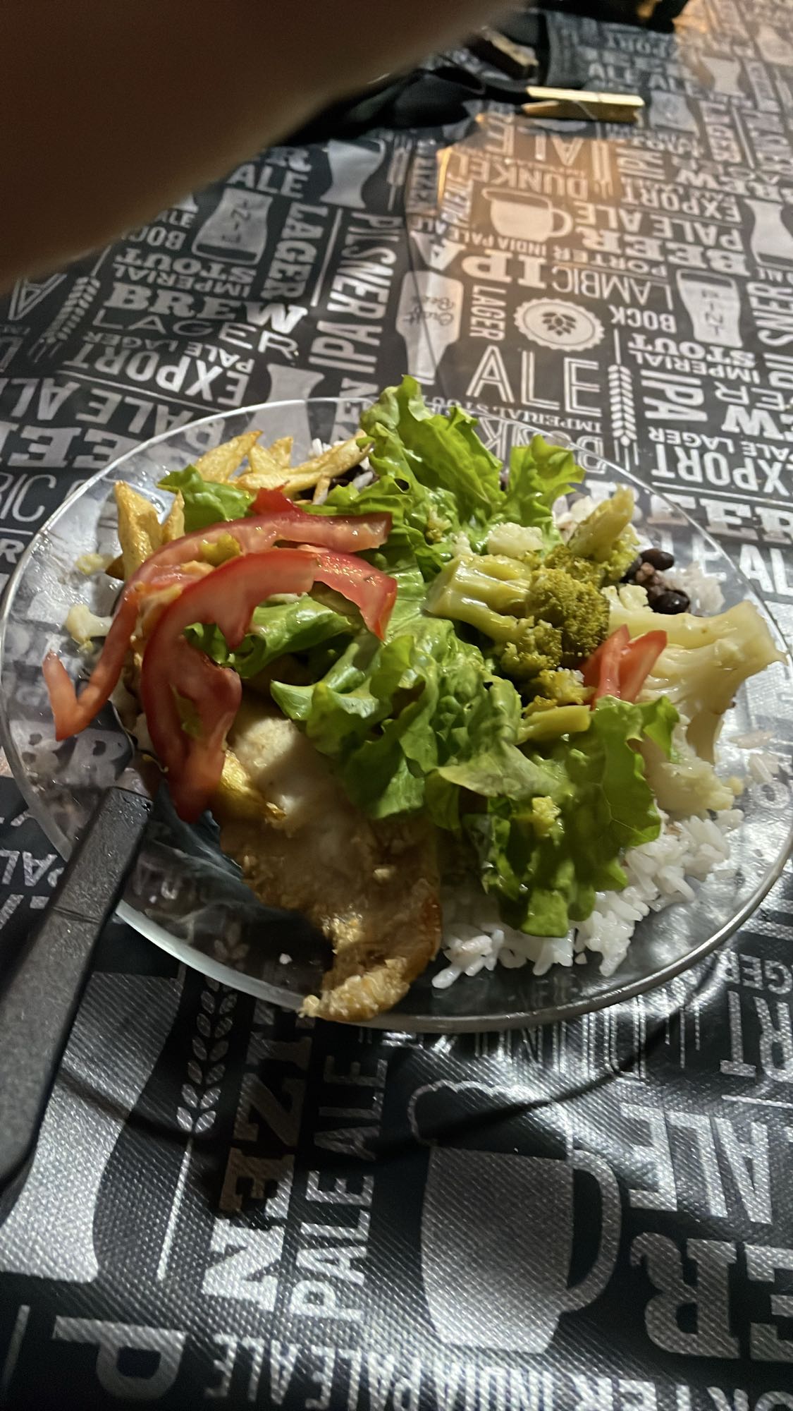 Prato com arroz e legumes