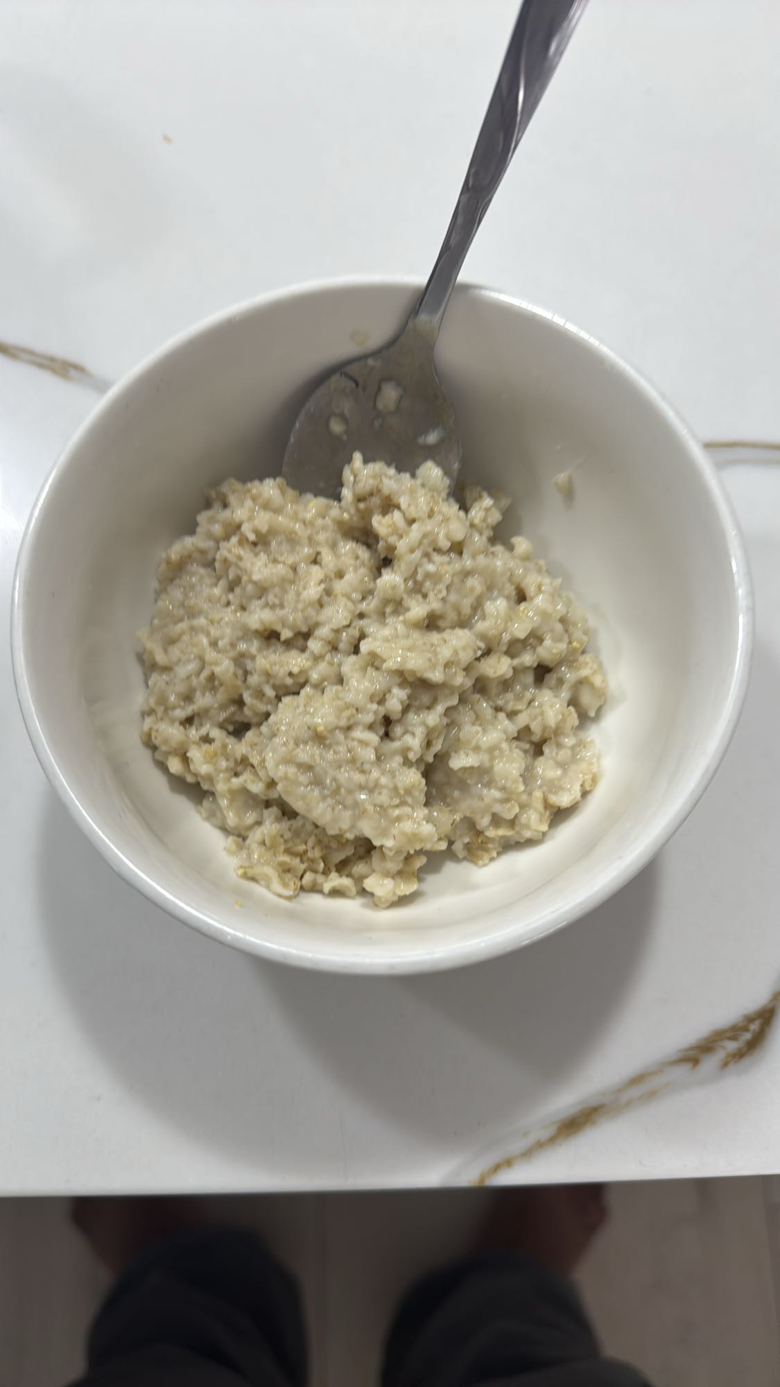 Plain oatmeal bowl