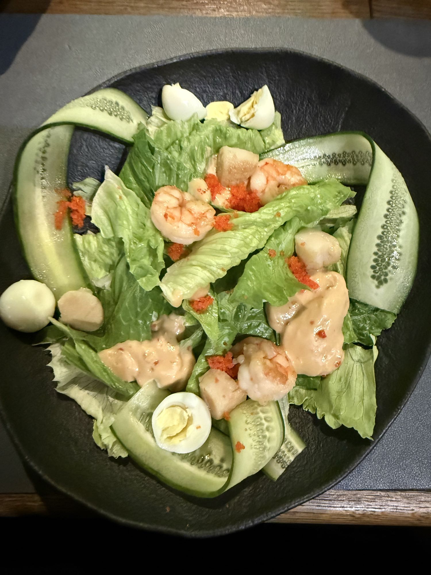 Салат с креветками