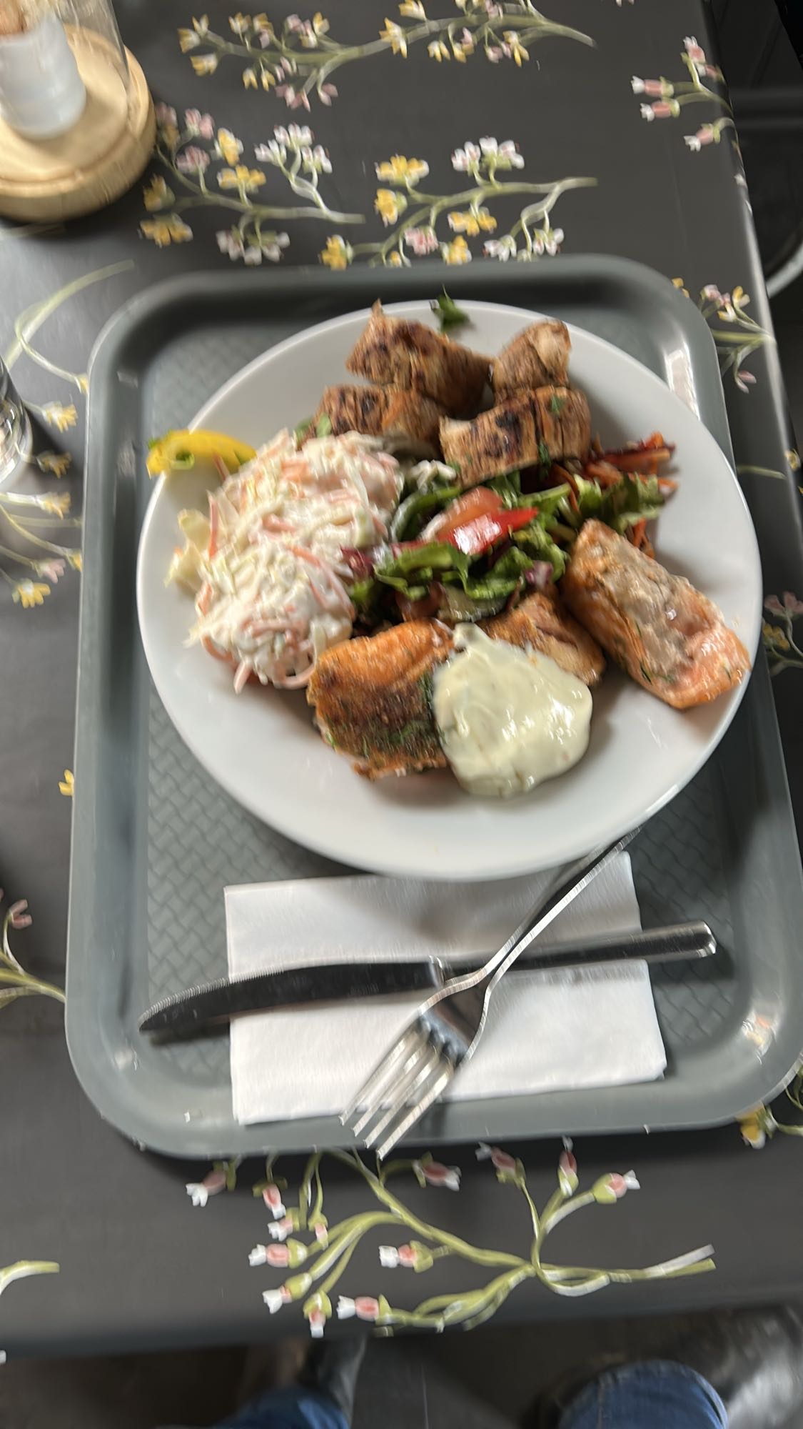 Grillad lax & kycklingtallrik