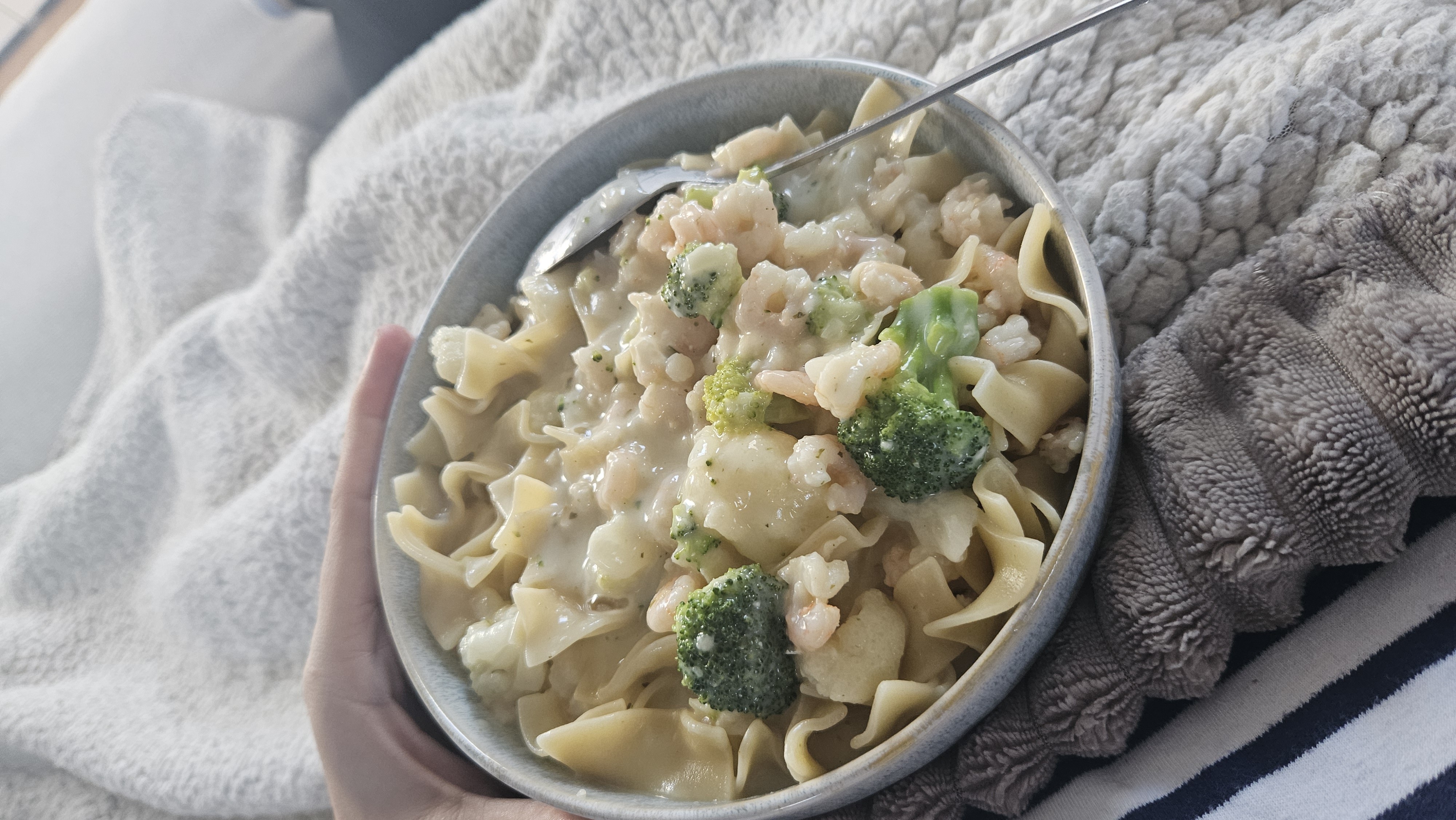 Garnalen pasta met groenten