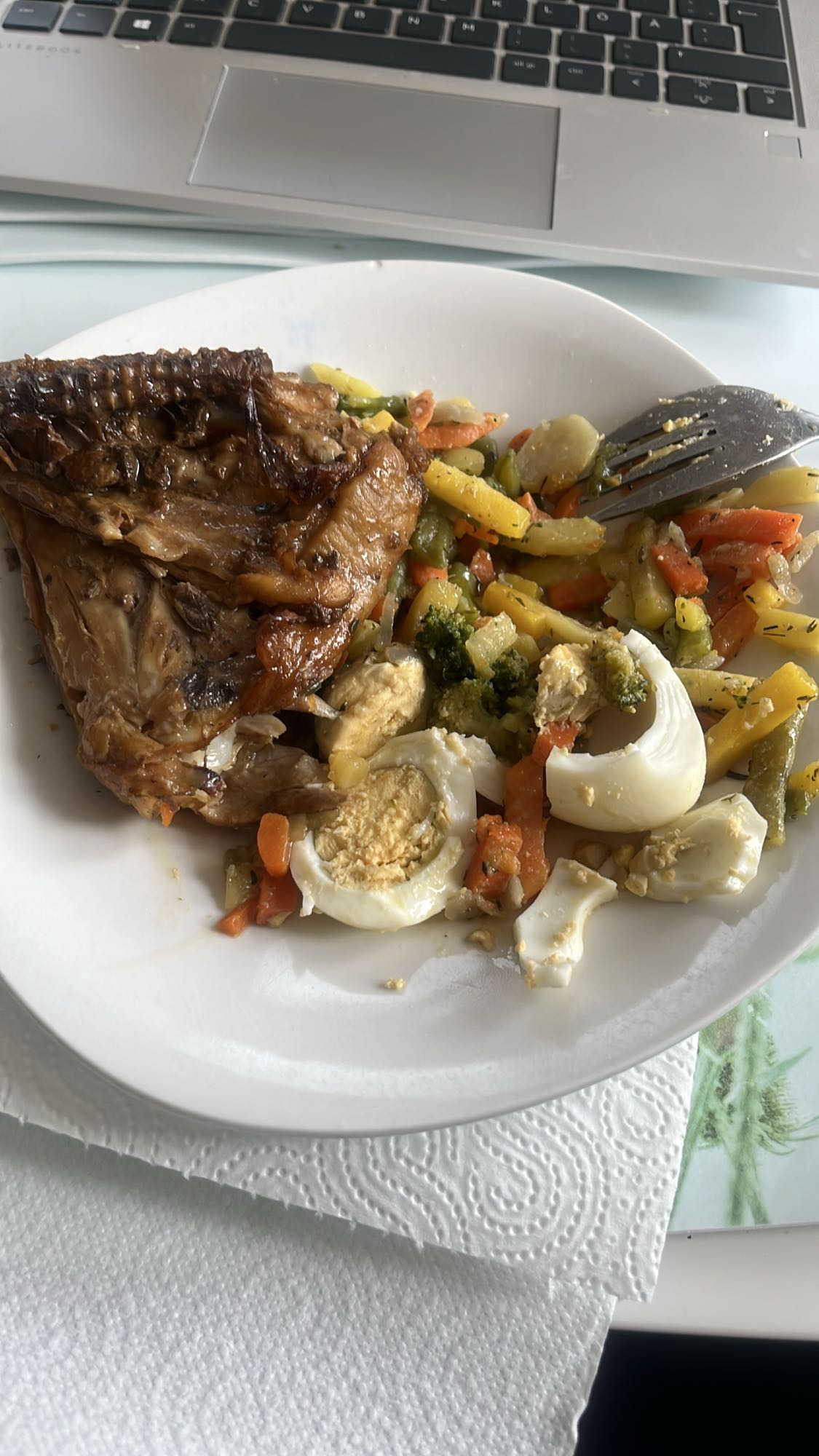 Kyckling med ägg & grönsaker