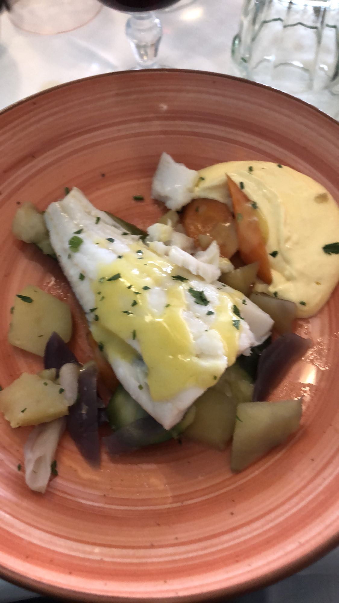 Cabillaud légumes et sauce