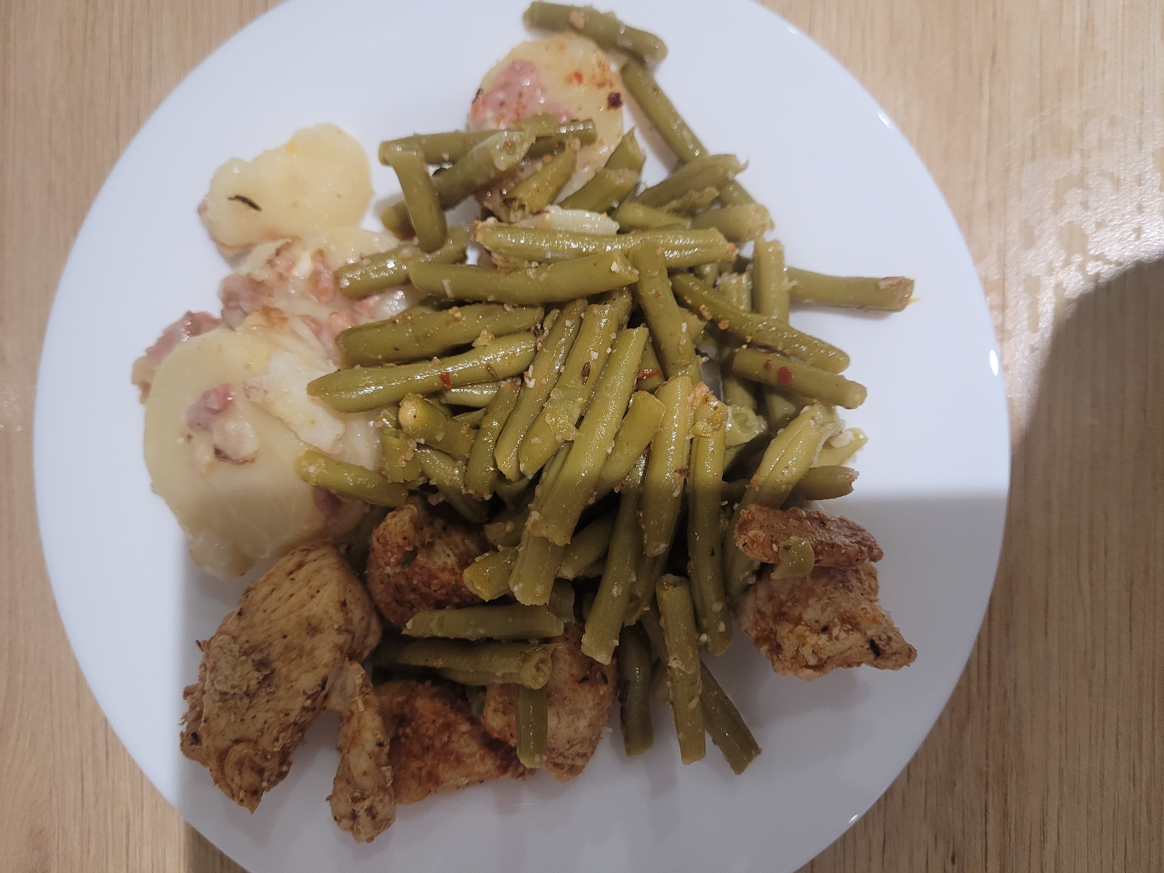Haricots verts et poulet