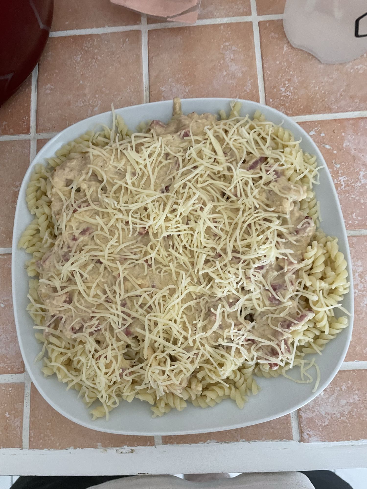 Pâtes à la crème et fromage