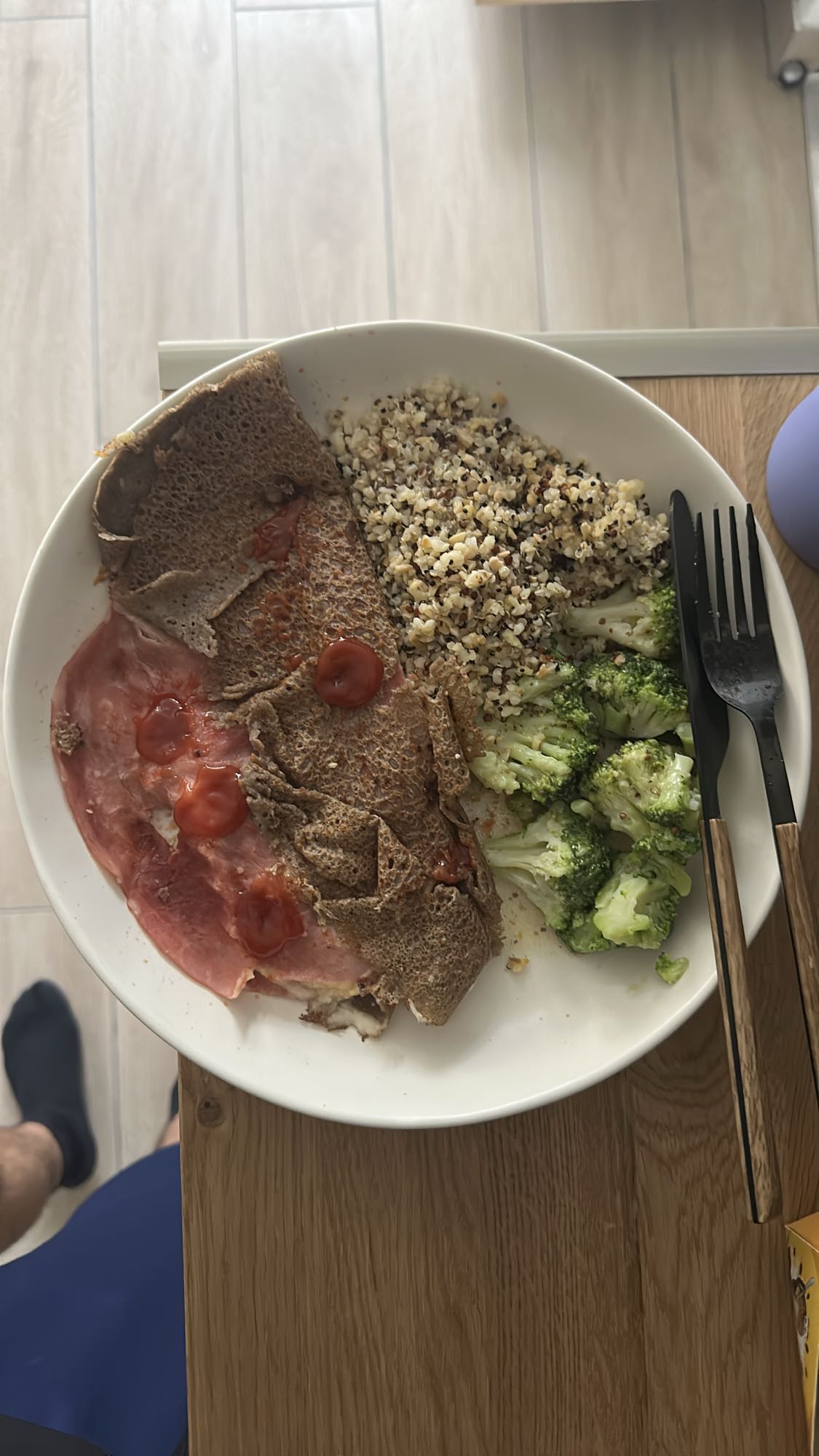 Galette jambon quinoa brocoli