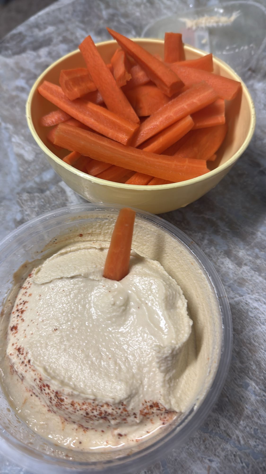 Zanahorias con hummus