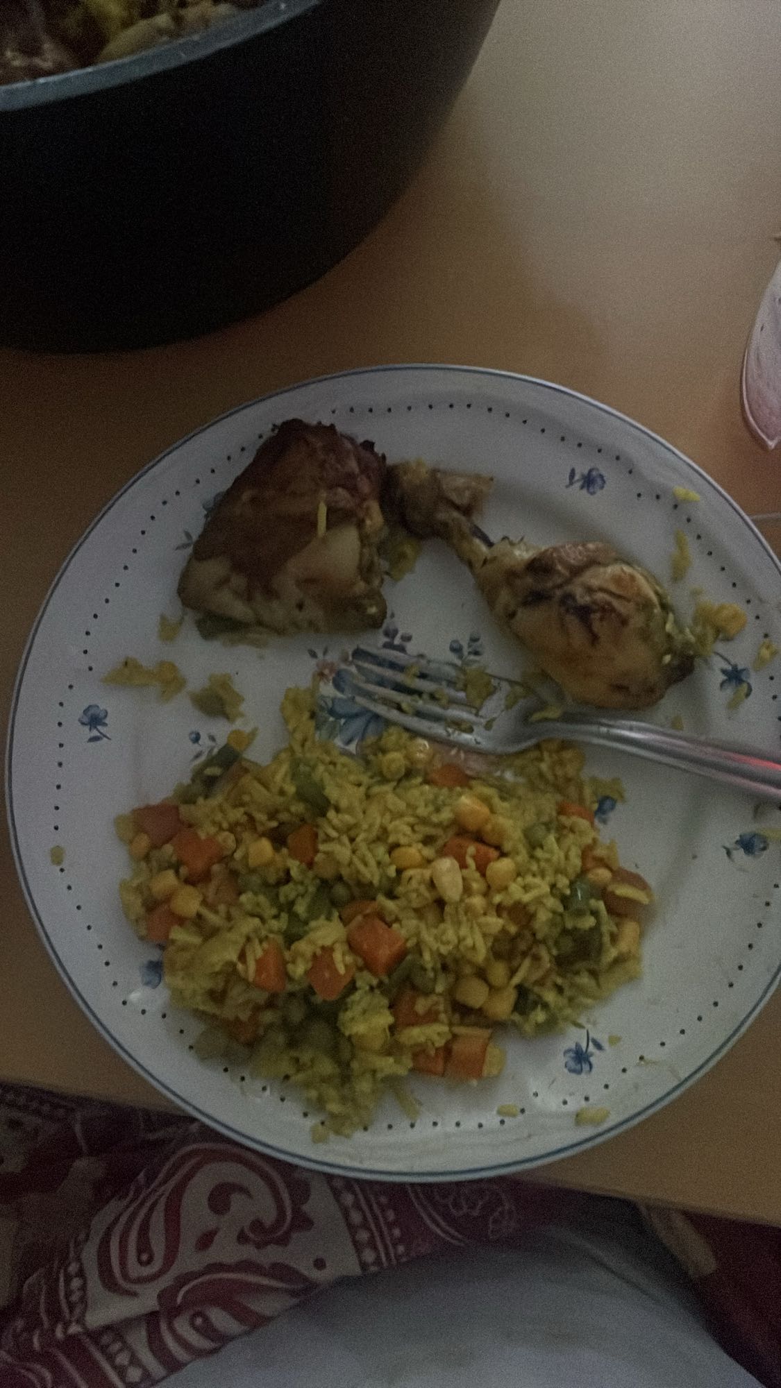 Poulet et riz aux légumes