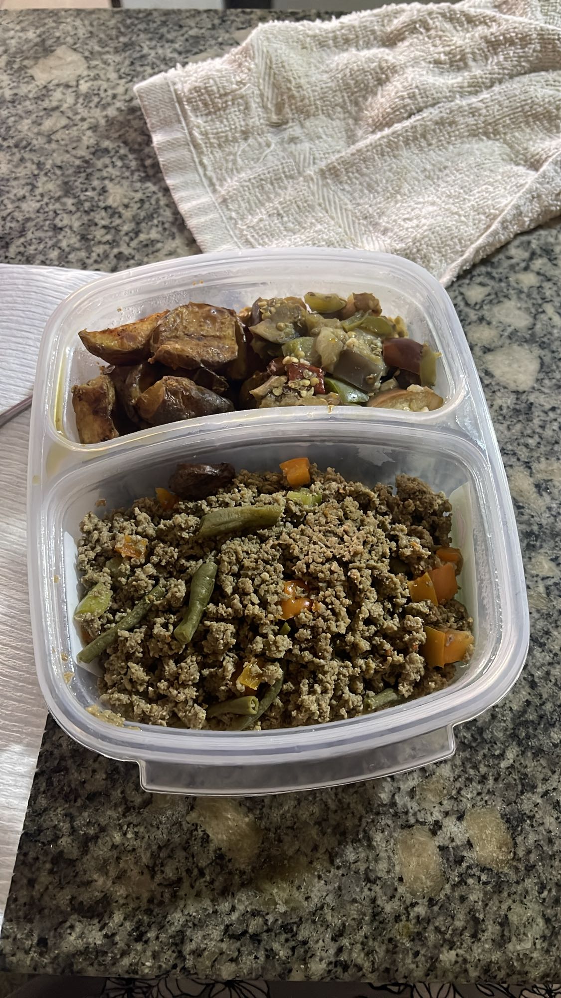 Carne molida con verduras
