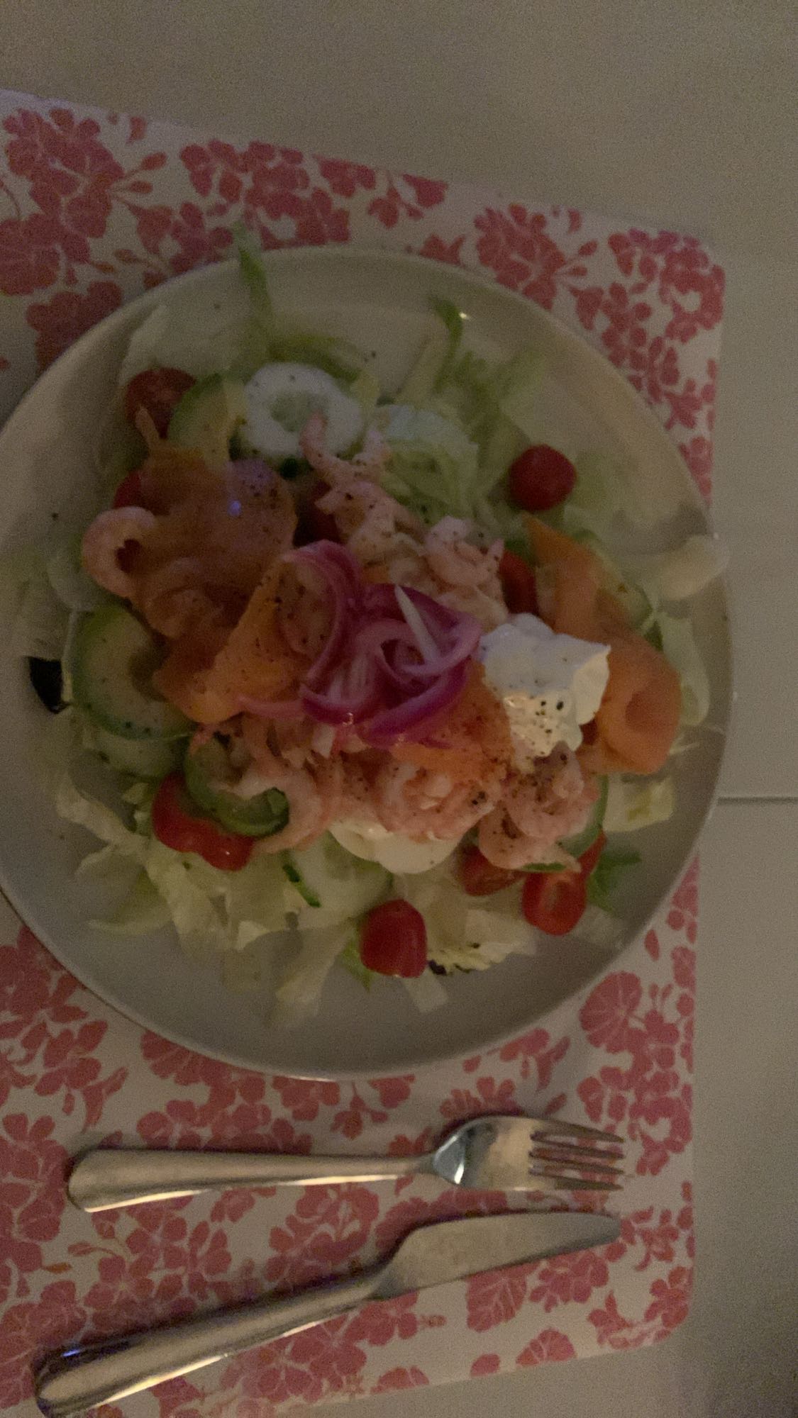 Räksallad med lax