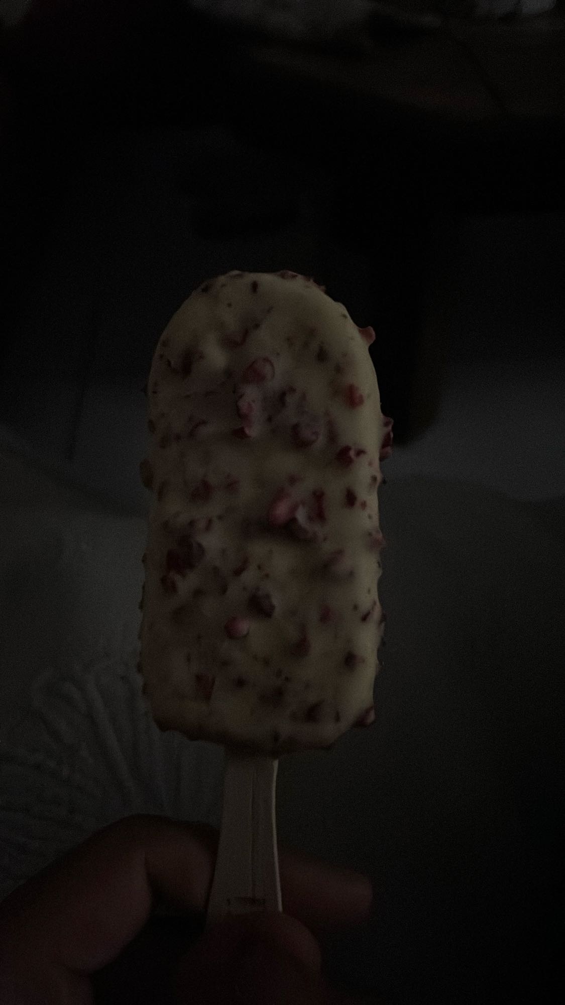 glace enrobée chocolat blanc