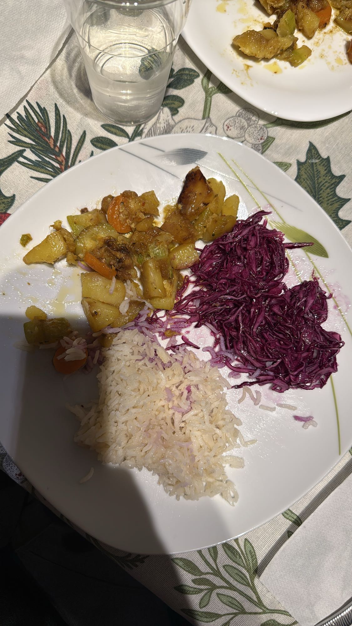 Sebze ve pilav tabağı
